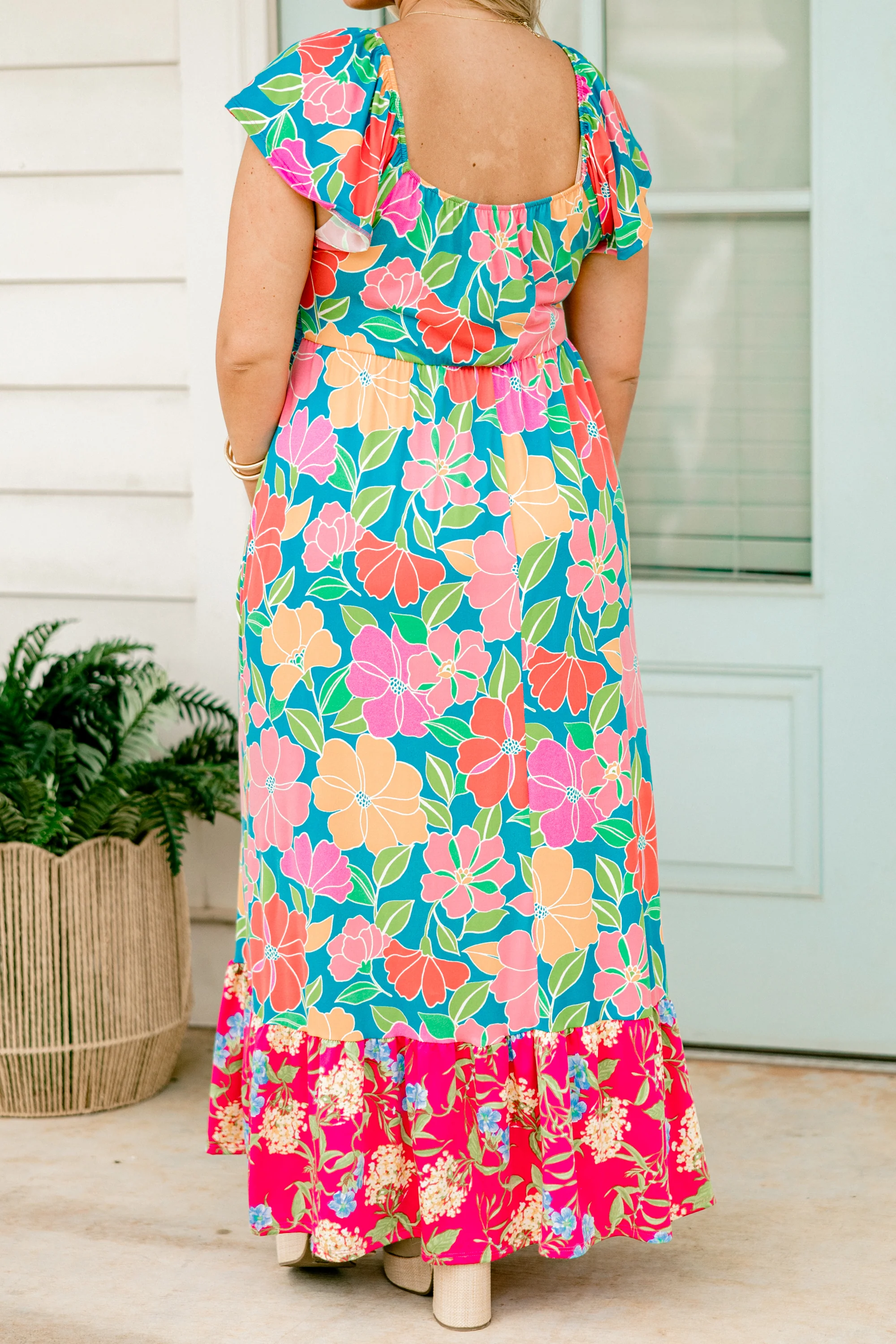 Sweet Oasis Dress, Blue - Image 6
