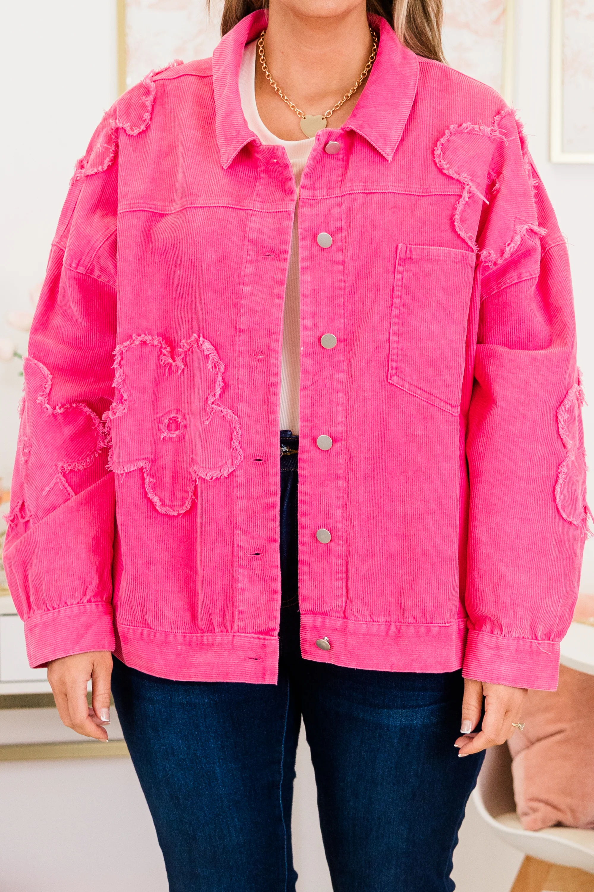 Sweetheart Petals Jacket, Hot Pink - Image 5