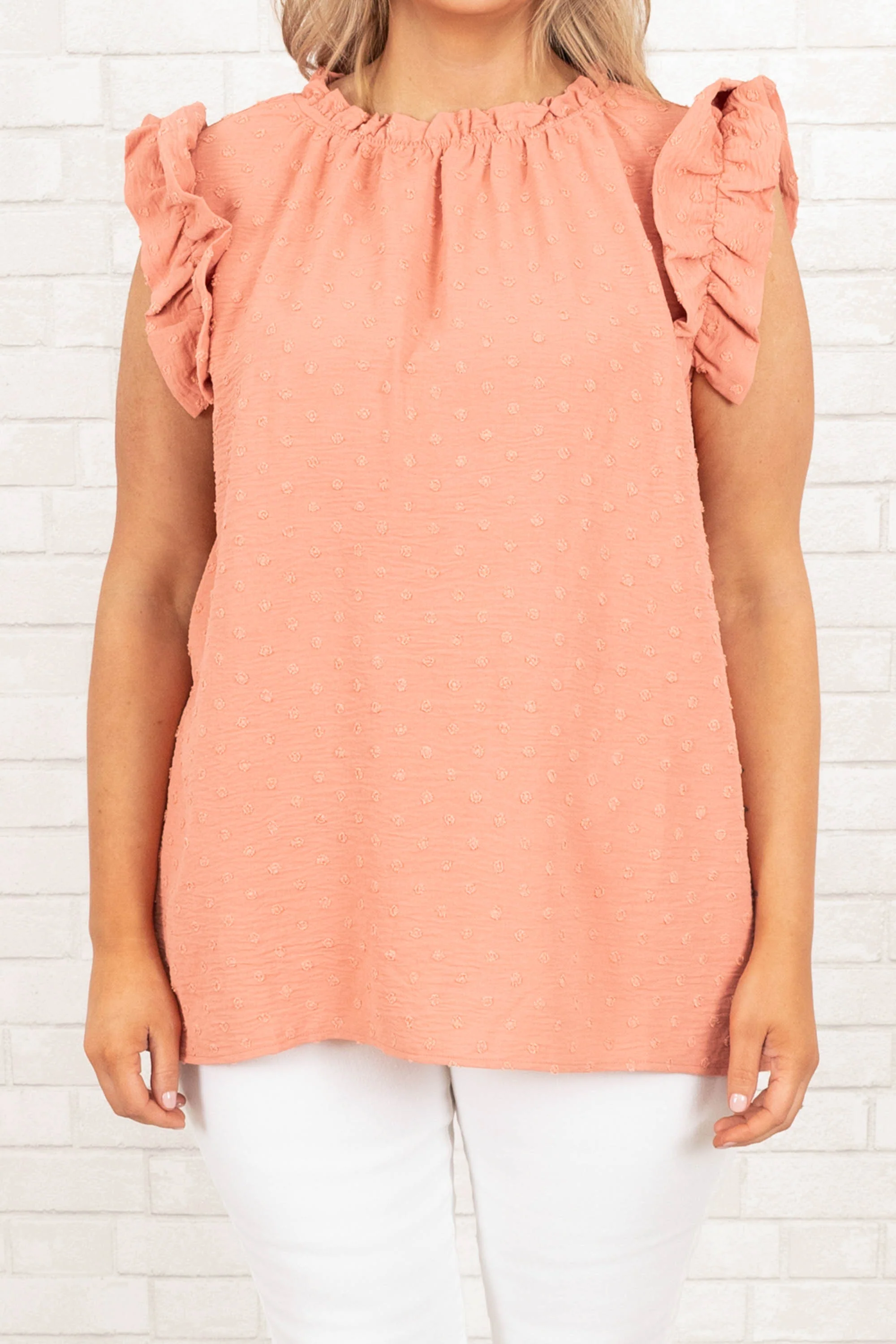Sweetie Pie Top, Burnt Coral - Image 5
