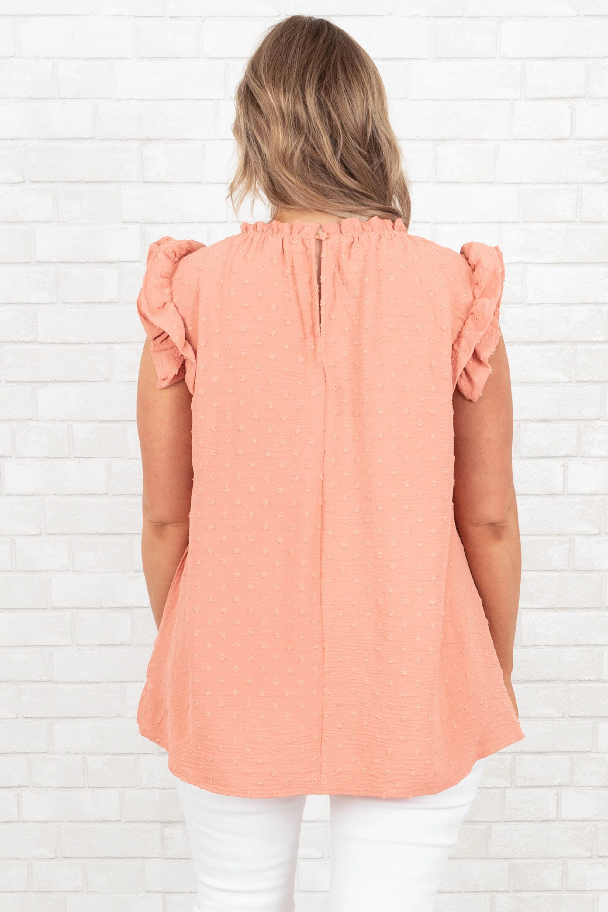 Sweetie Pie Top, Burnt Coral - Image 6