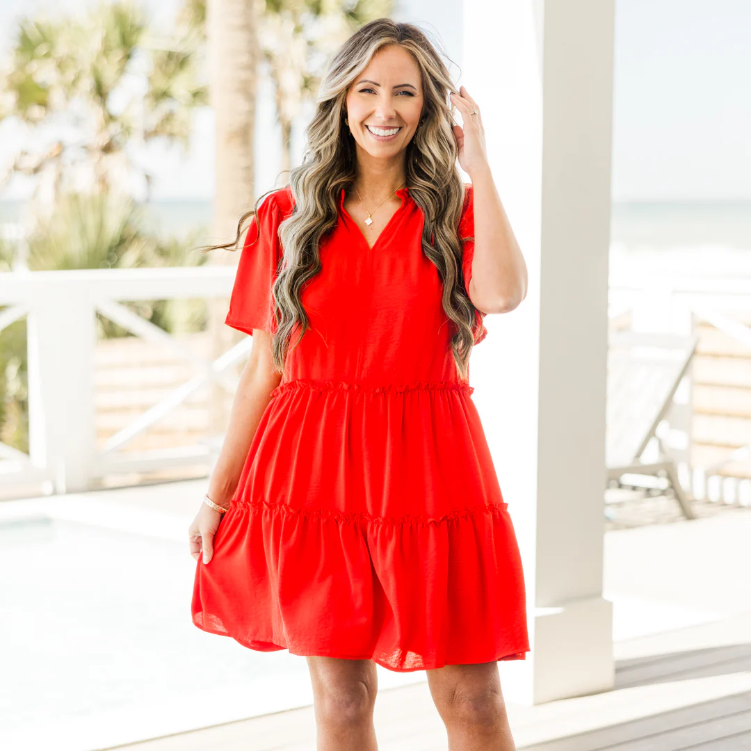 Take Over Dress, Red - Image 7
