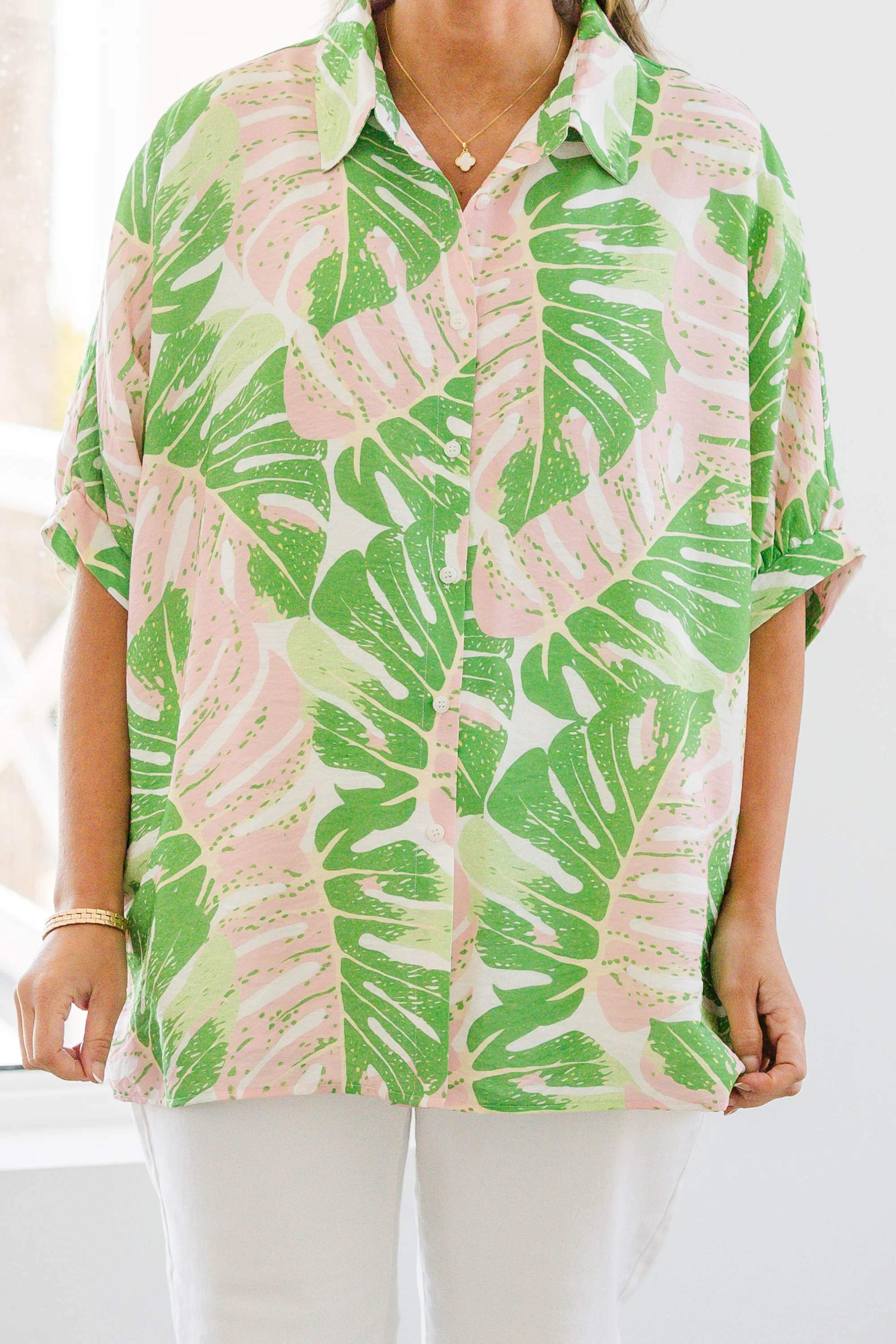 Tangsi Top, Green Tropical - Image 5