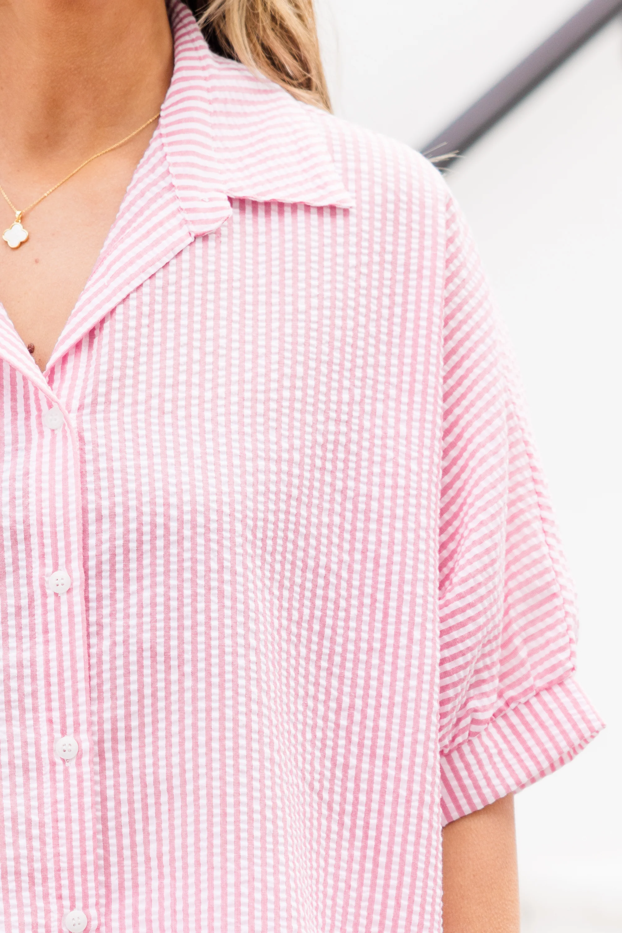 Tangsi Top, Pink Stripe - Image 4