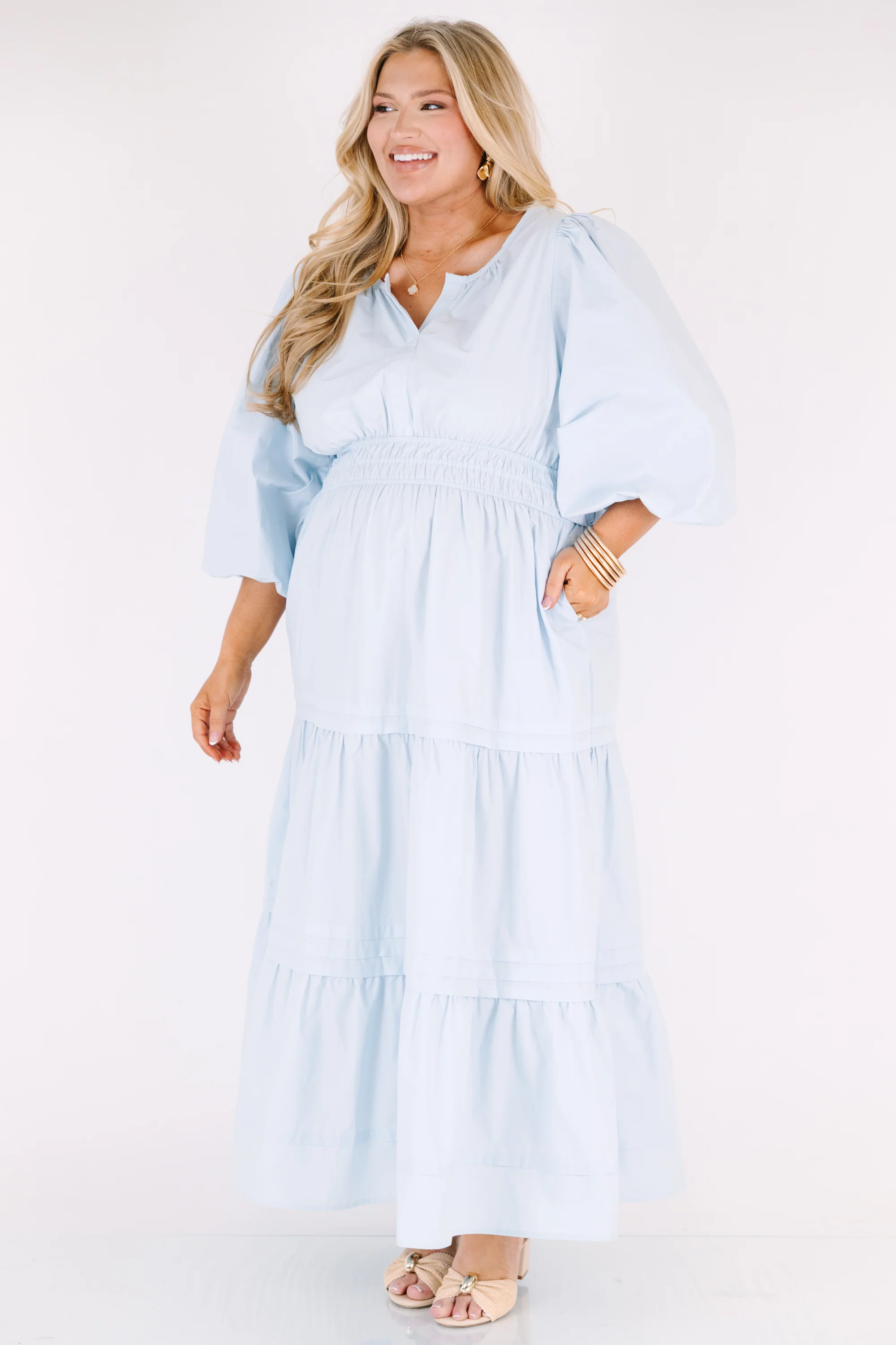 The Clear Choice Dress, Baby Blue - Image 4
