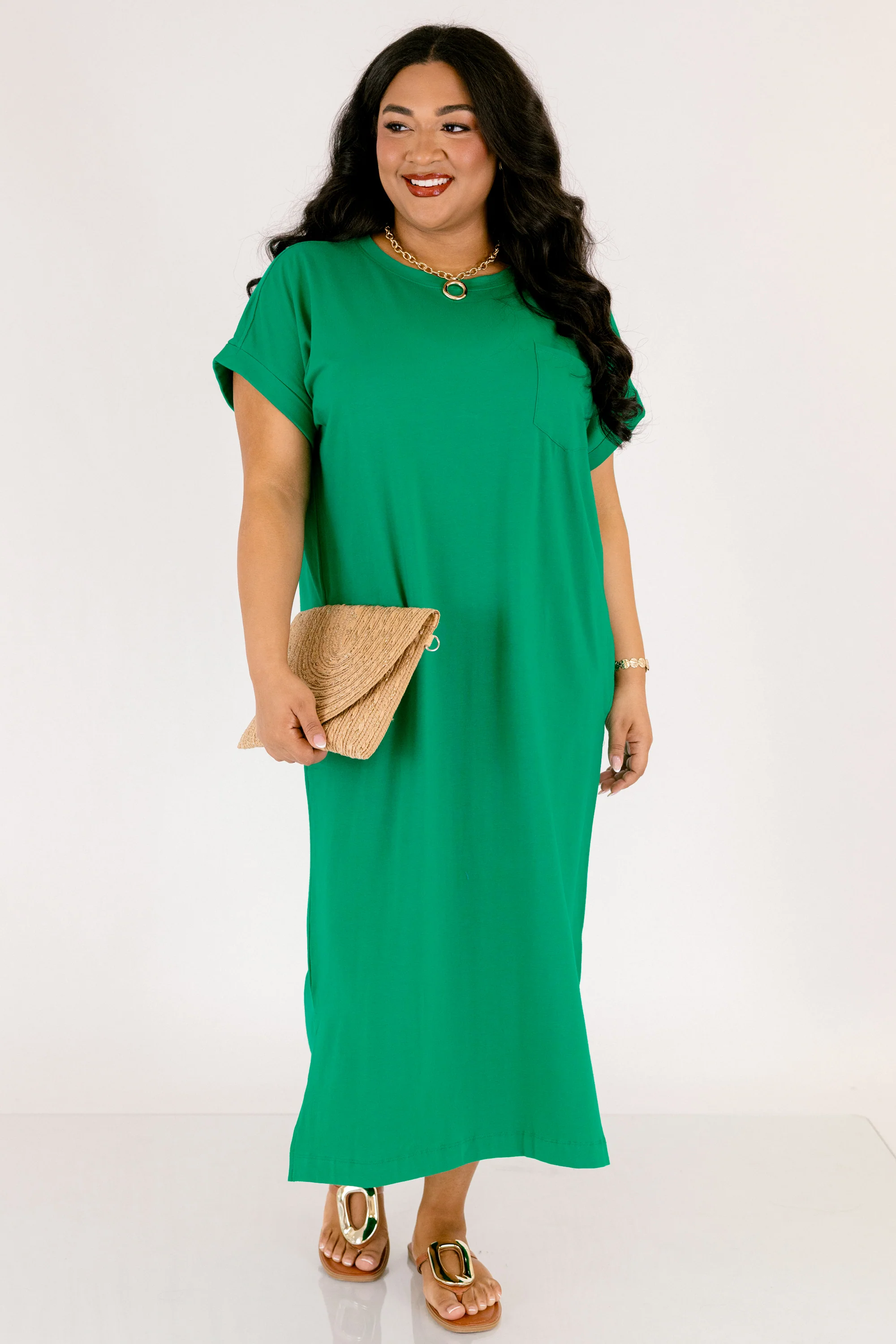 The Done Deal Dress, Kelly Green - Image 2