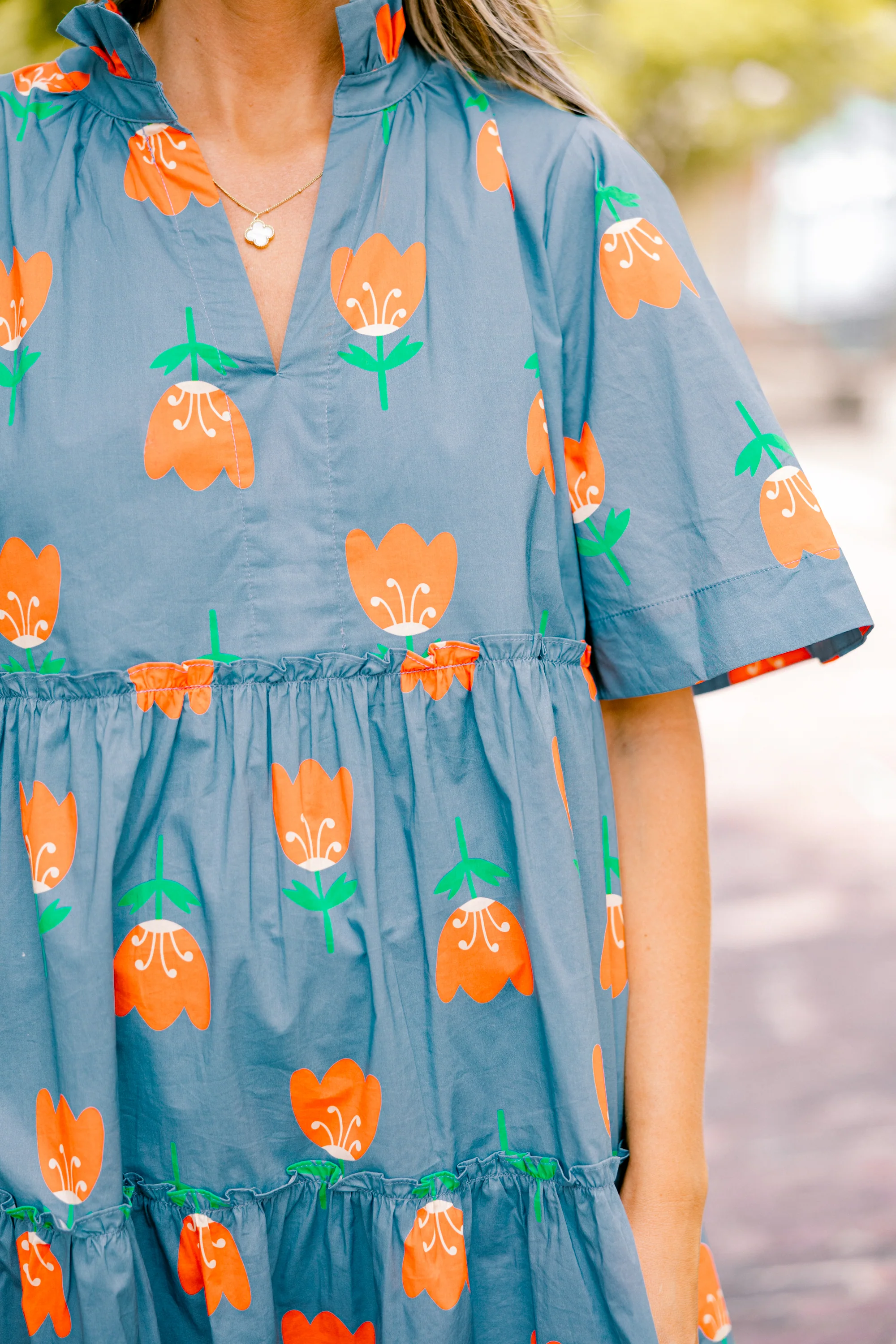 The Edge Dress, Orange Tulip - Image 4