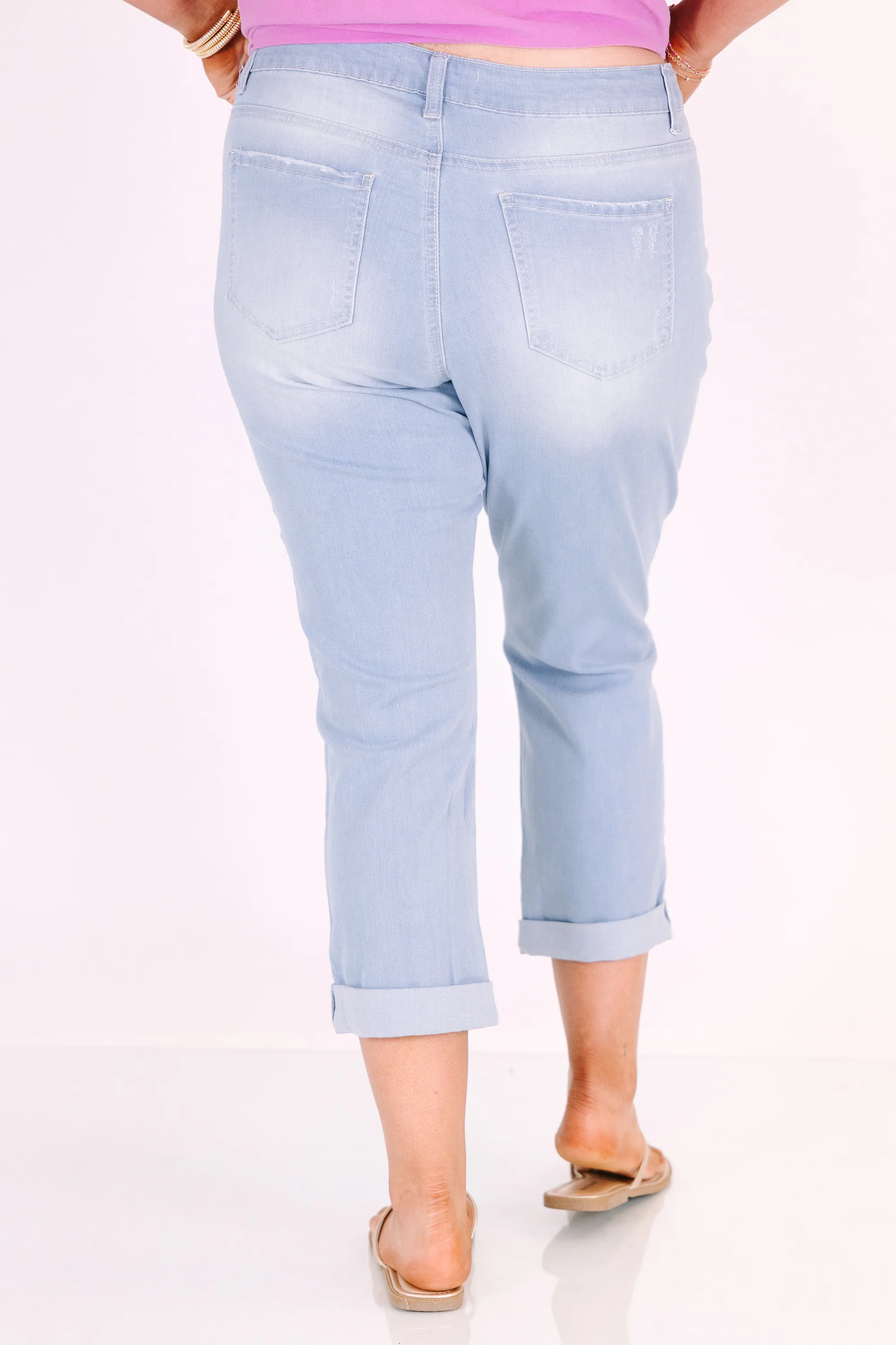 The Good Things Capris, Light Wash - Image 5