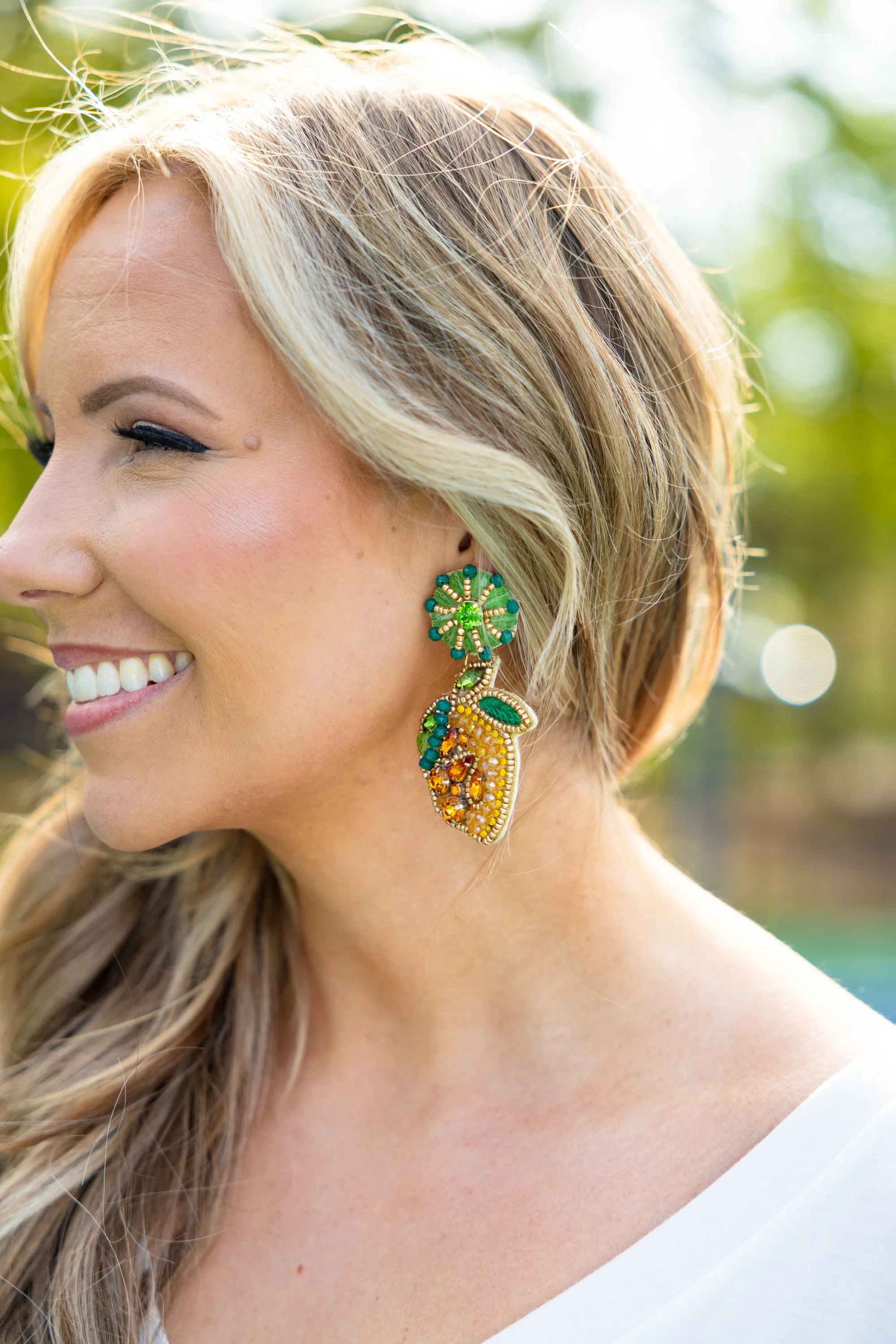 The Main Squeeze Earrings, Yellow - Image 2
