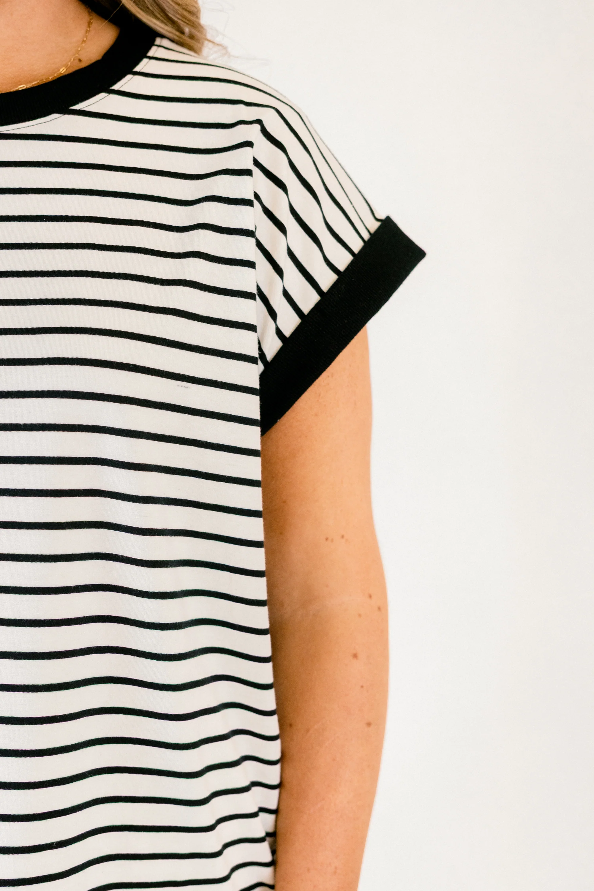 The Savannah Stroll Striped Tee, Cream - Image 4