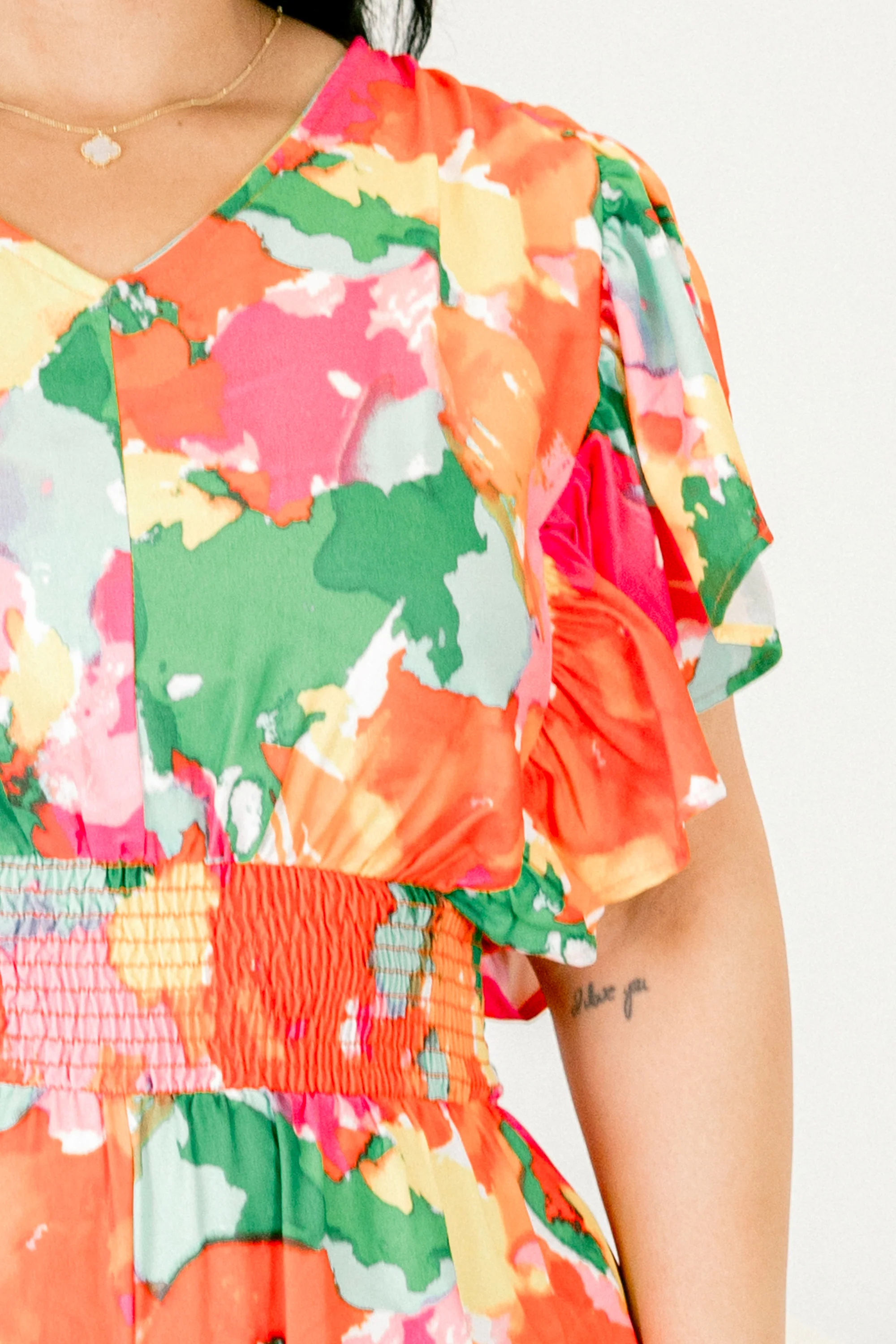 The Space Between Romper, Orange - Image 4
