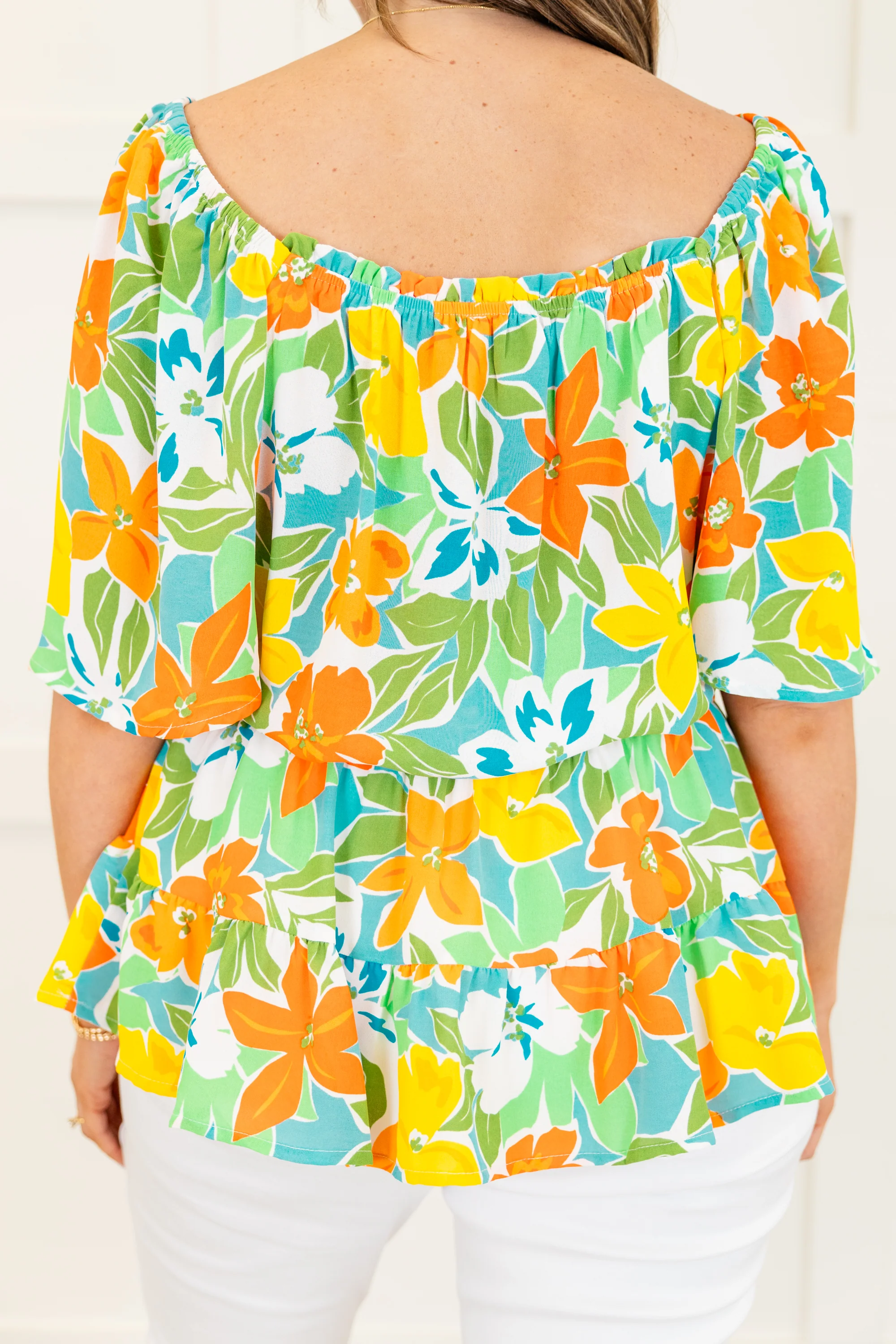 The Sweetest Flowers Top, Blue Mix - Image 6