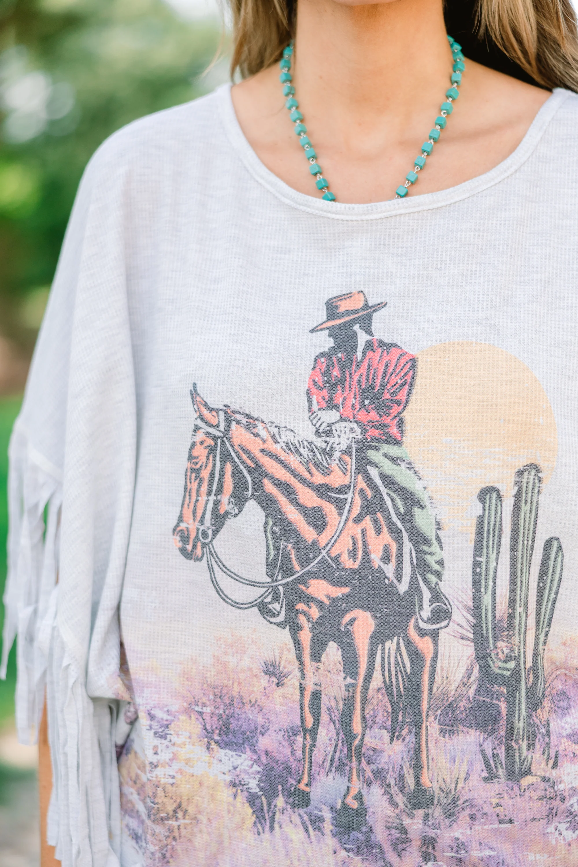The Wild West Top, Heather Gray - Image 4