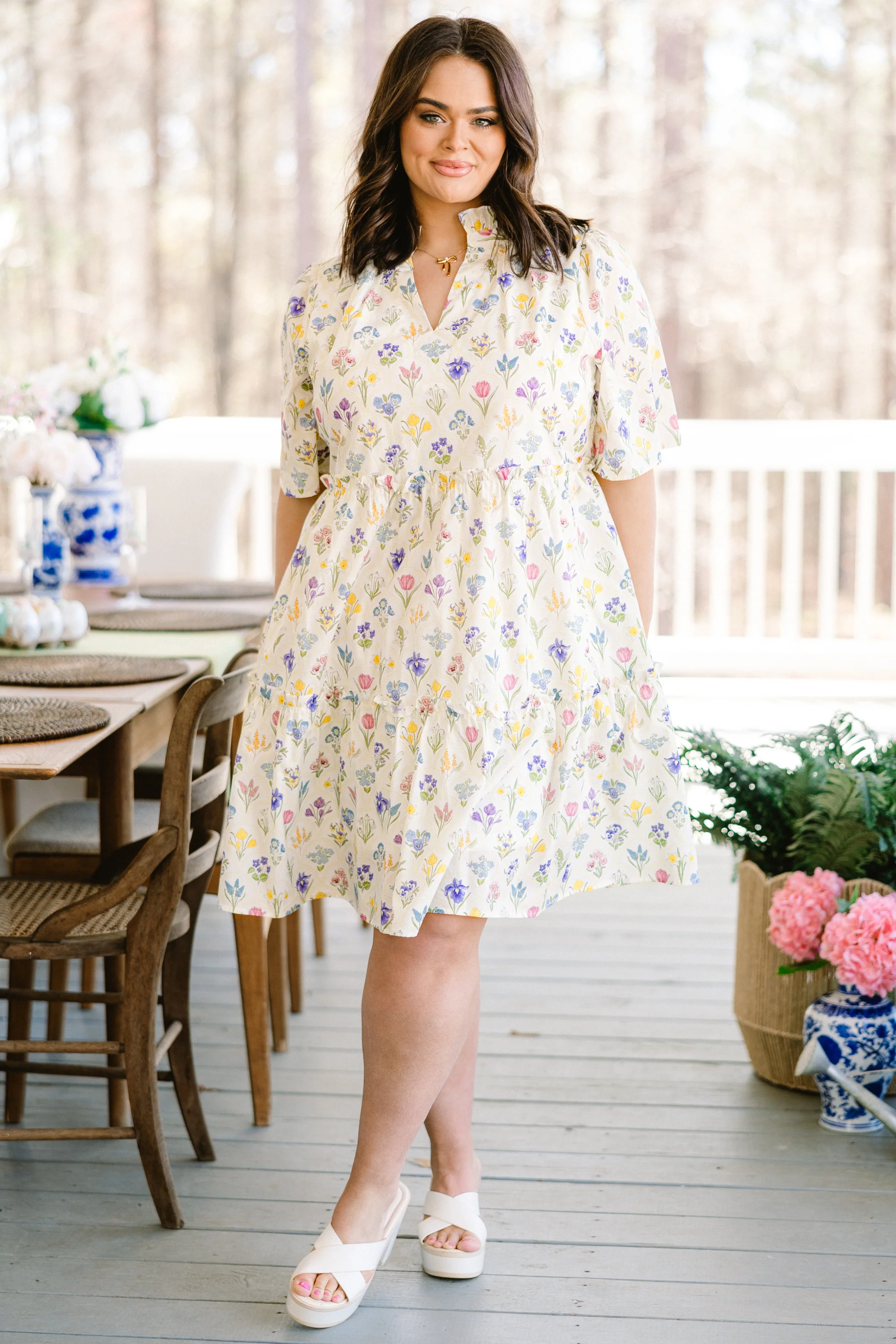 Through The Arbor Dress, White - Image 3