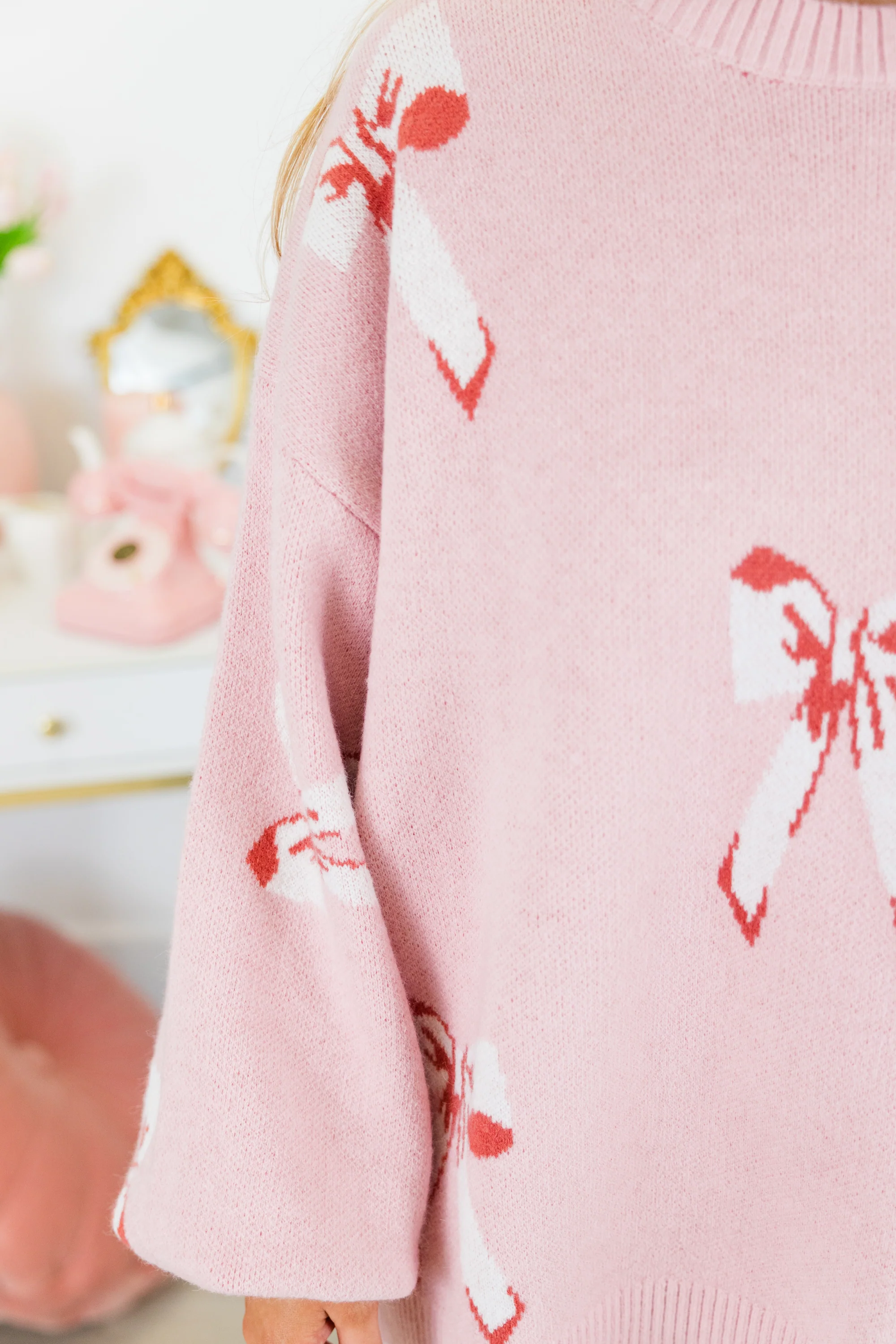 Tie The Knot Sweater, Pink - Image 4