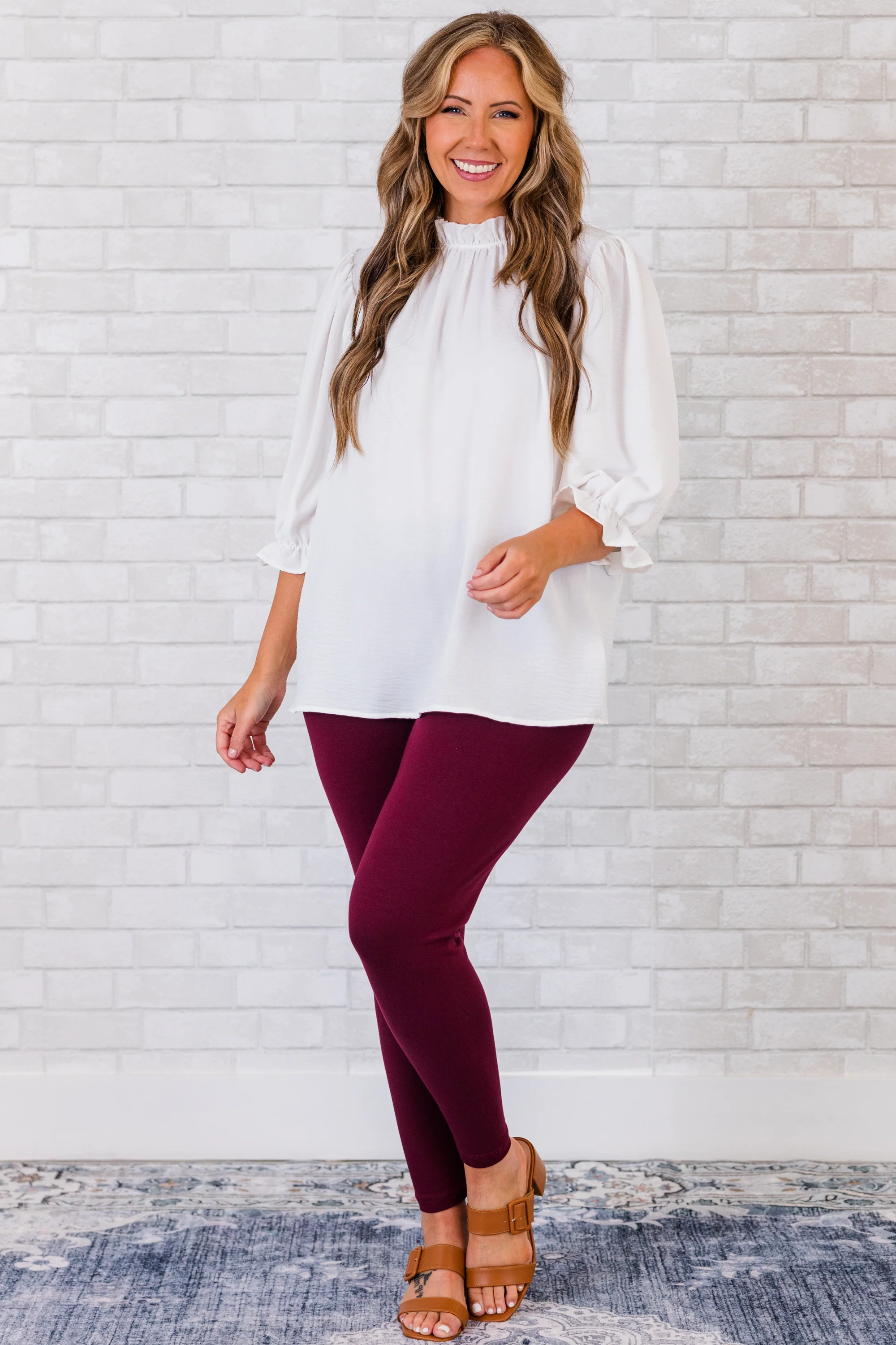 To Be True Leggings, Dark Plum - Image 3