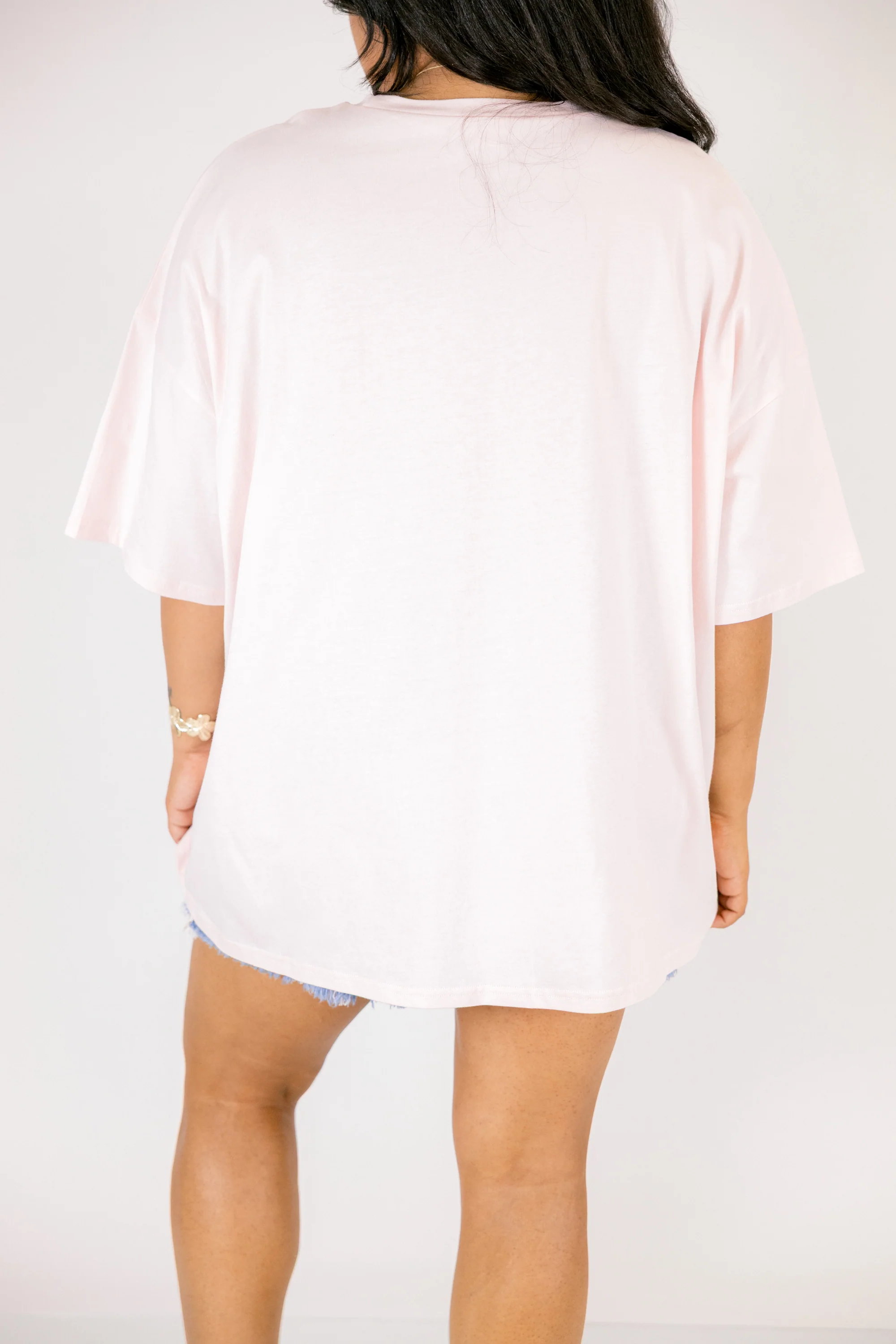 Toast to You Boyfriend Tee, Cream Pink - Image 5