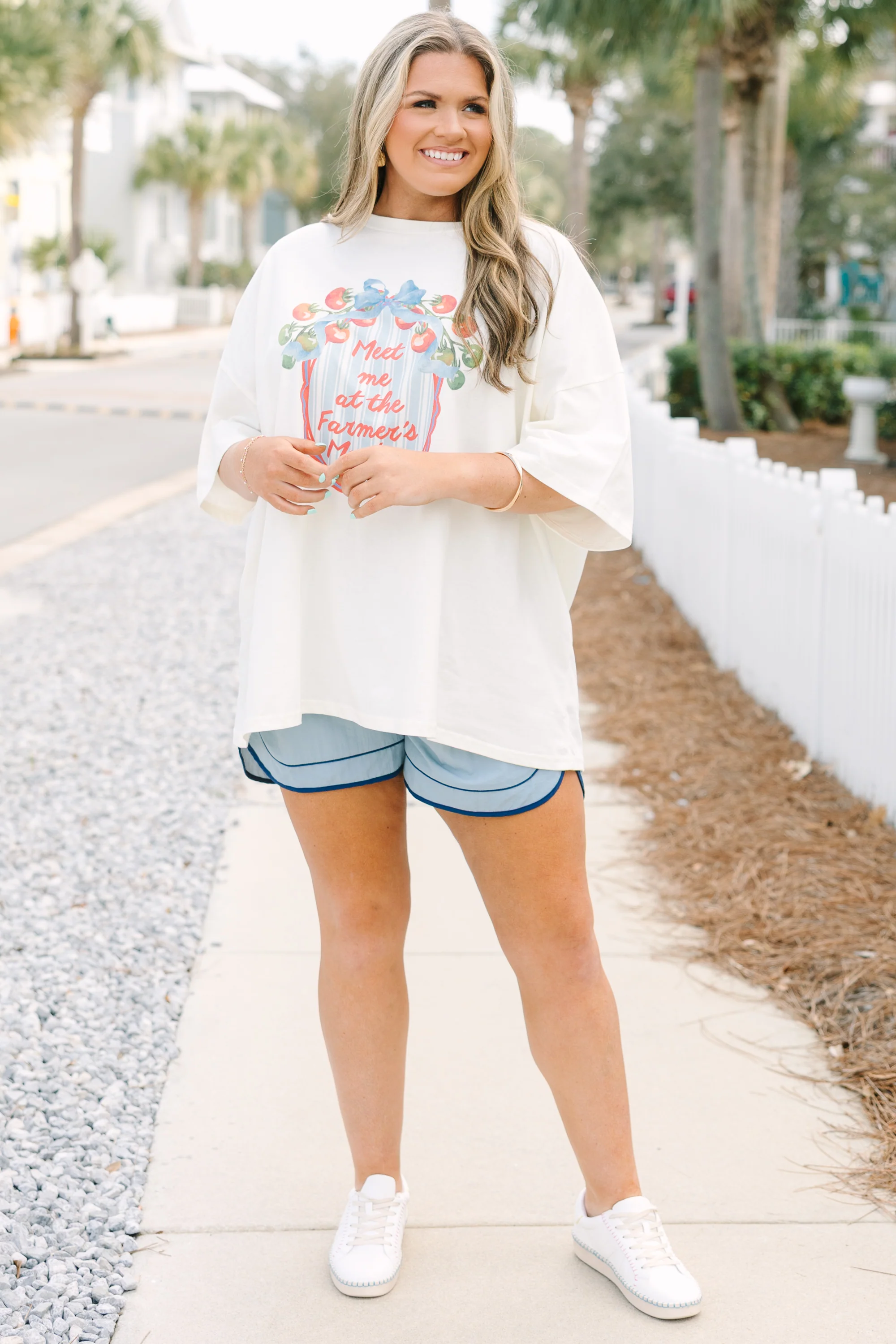 Tomato Girl Boyfriend Tee, Ivory - Image 3