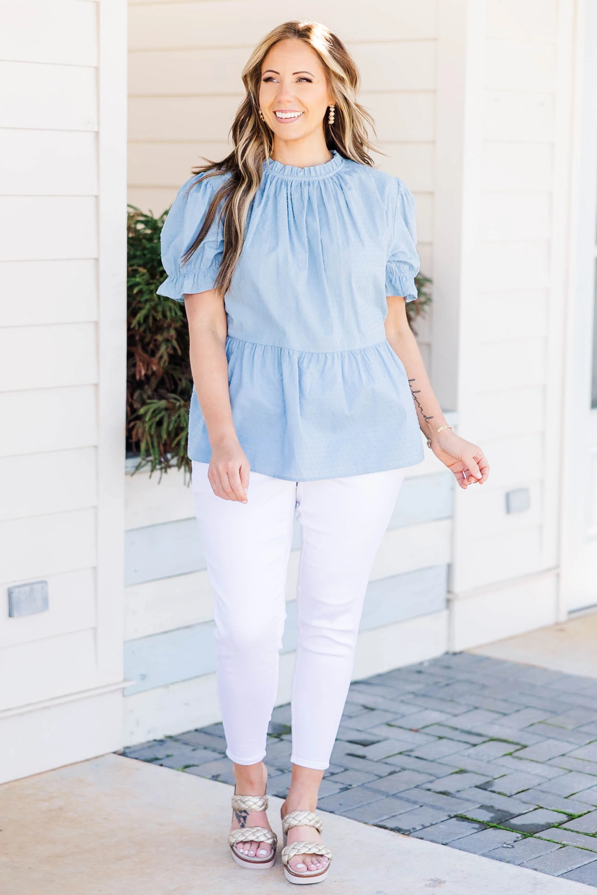 Try For Love Top, Blue - Image 2