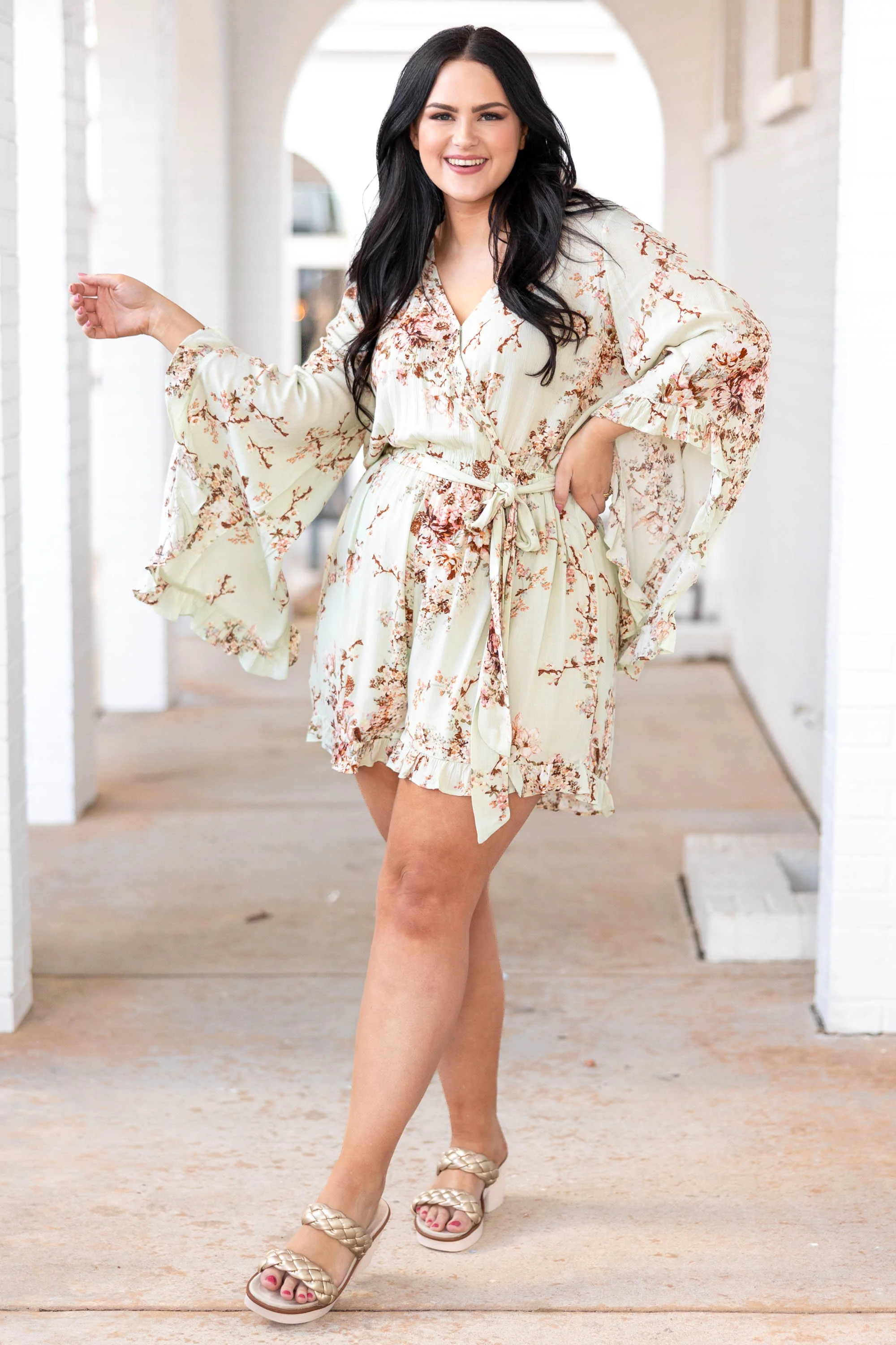 Twisted Memories Romper, Light Green - Image 3