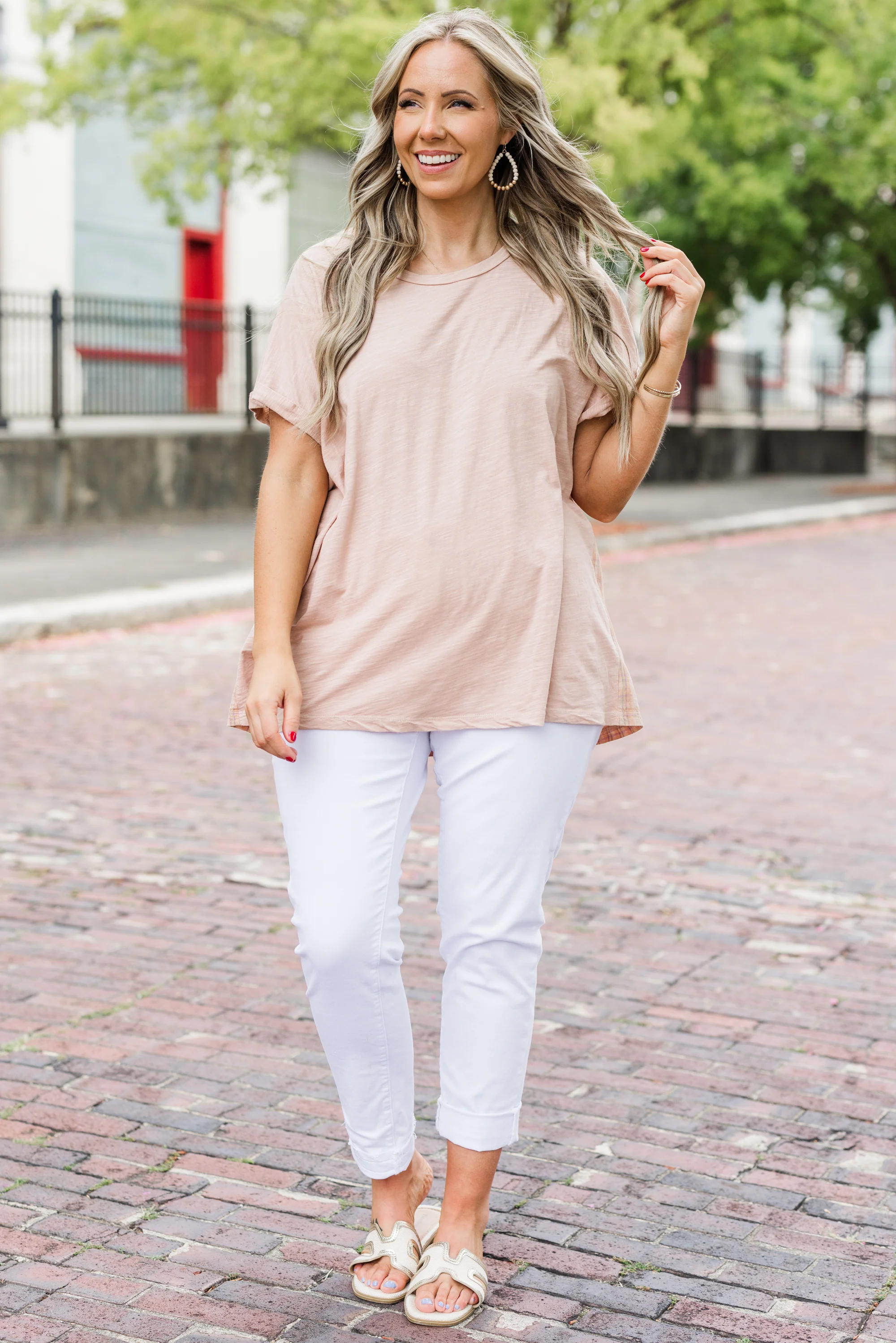 Two Steps Behind Top, Mauve - Image 2