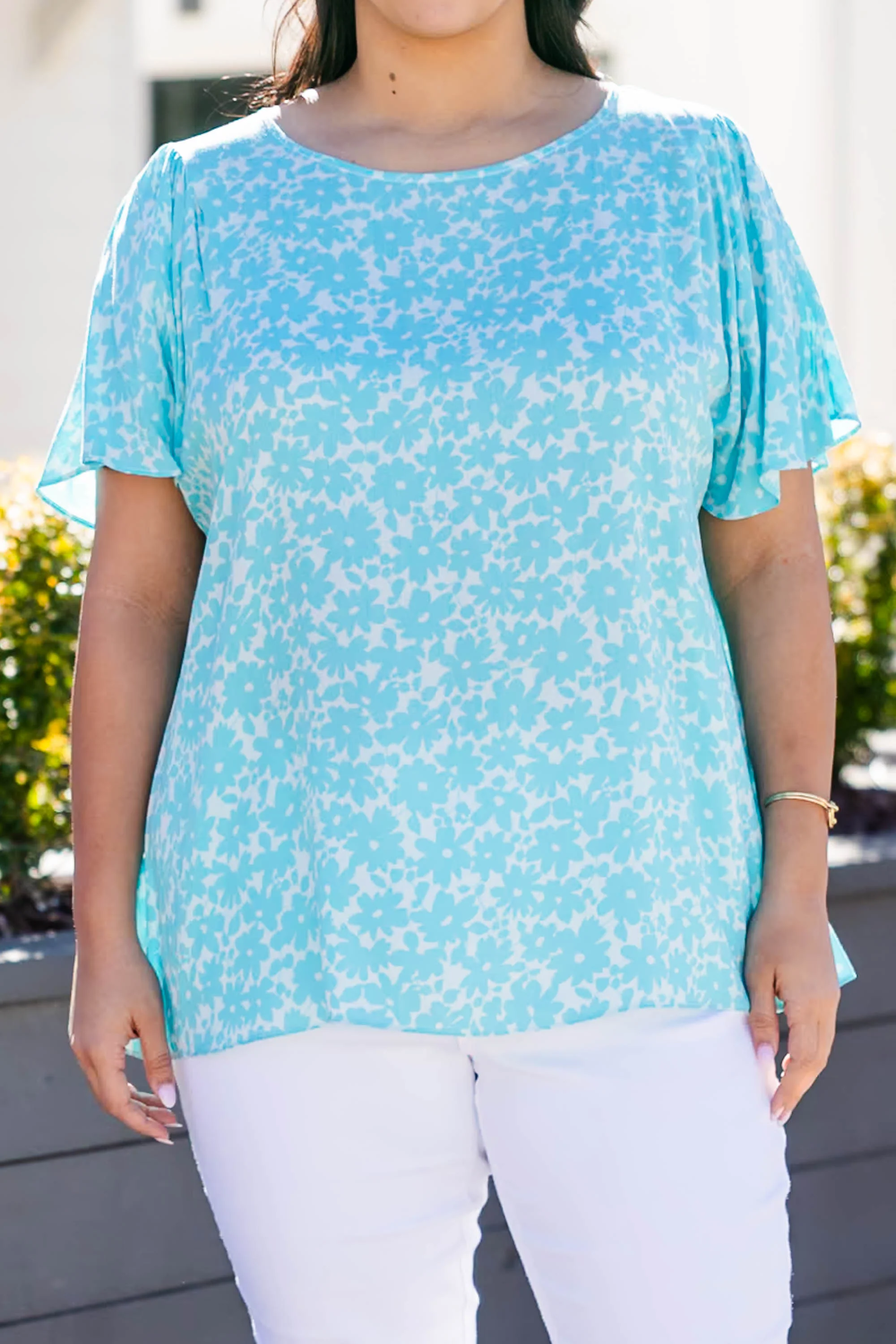 Unspoken Truths Top, Teal - Image 4