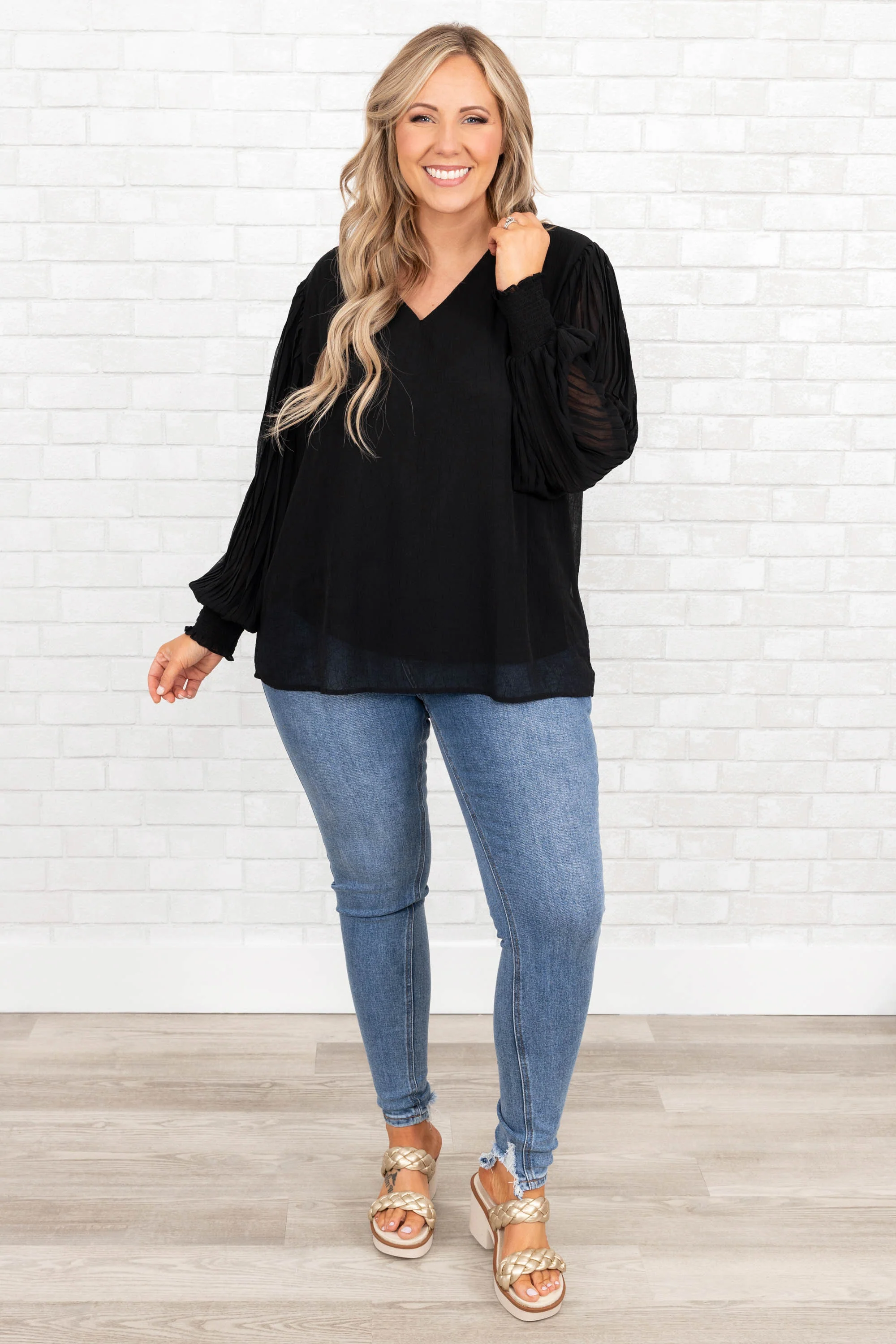 Unwritten Moments Blouse, Black - Image 2