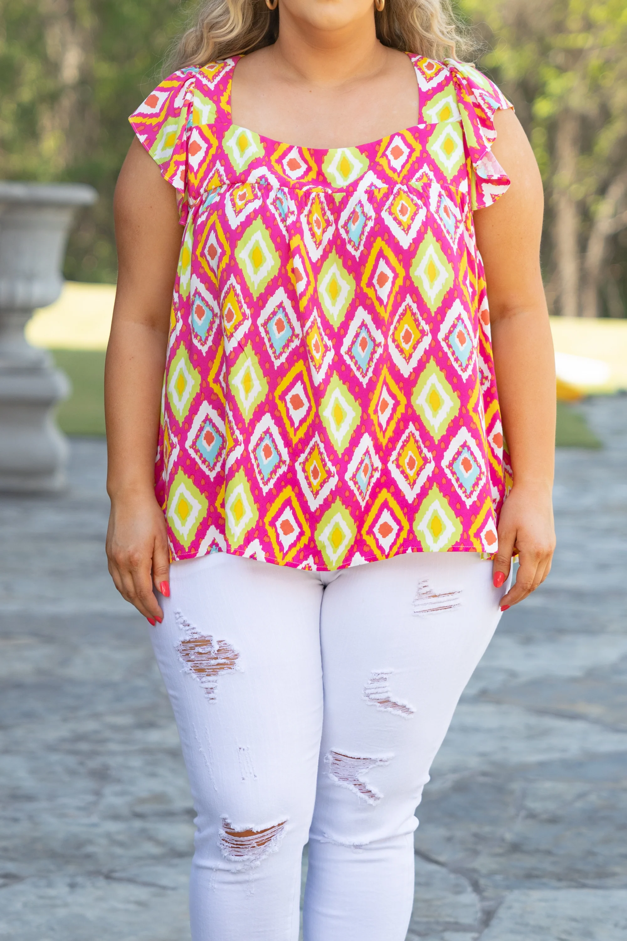 Visions In My Eyes Top, Hot Pink - Image 4