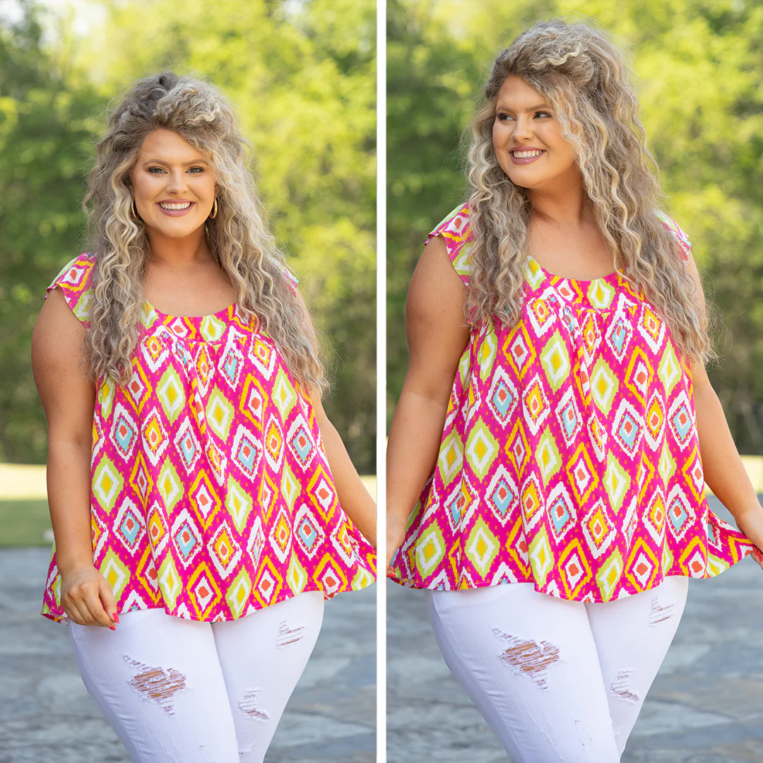 Visions In My Eyes Top, Hot Pink - Image 6