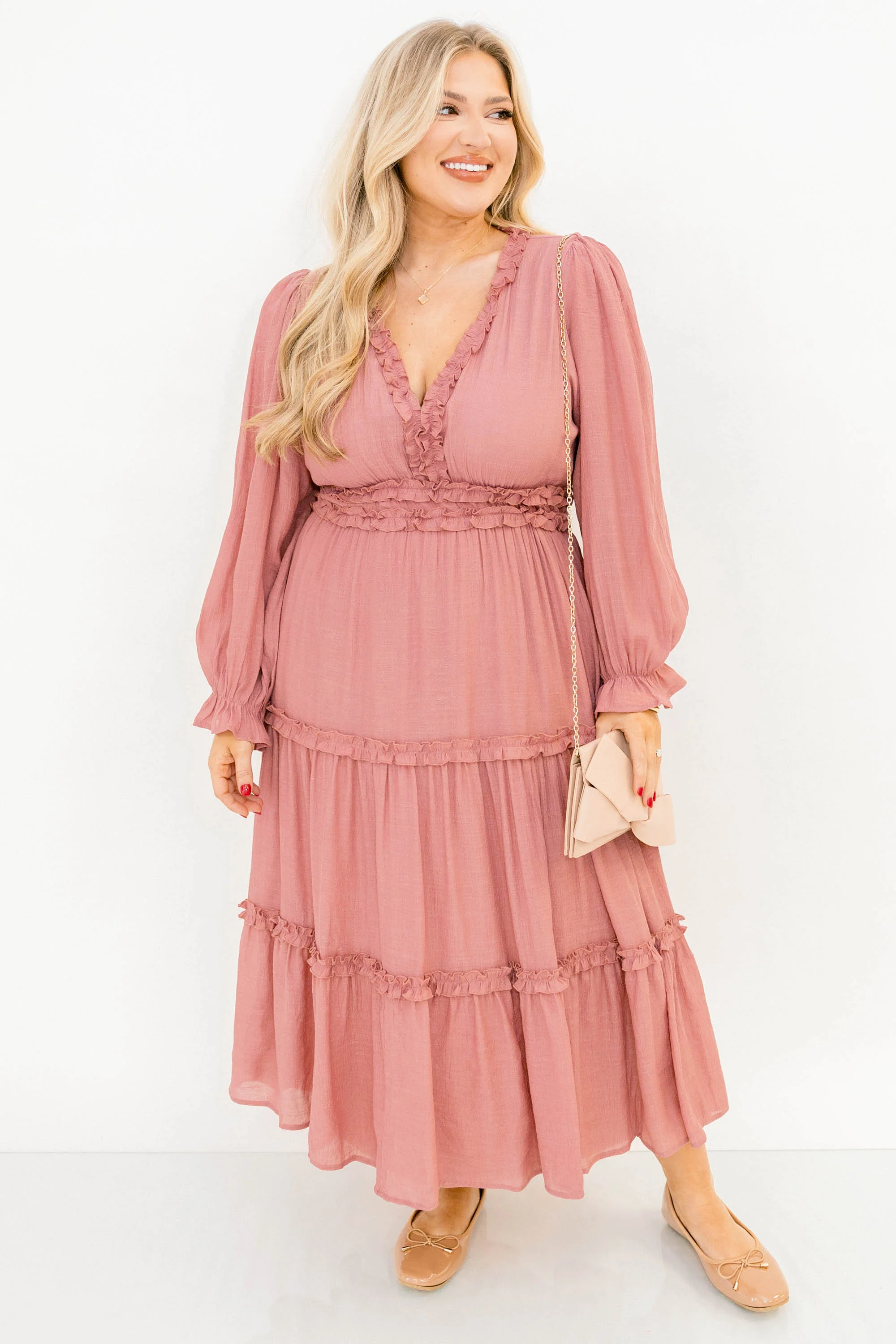 Vivid Palms Dress, Rose - Image 2