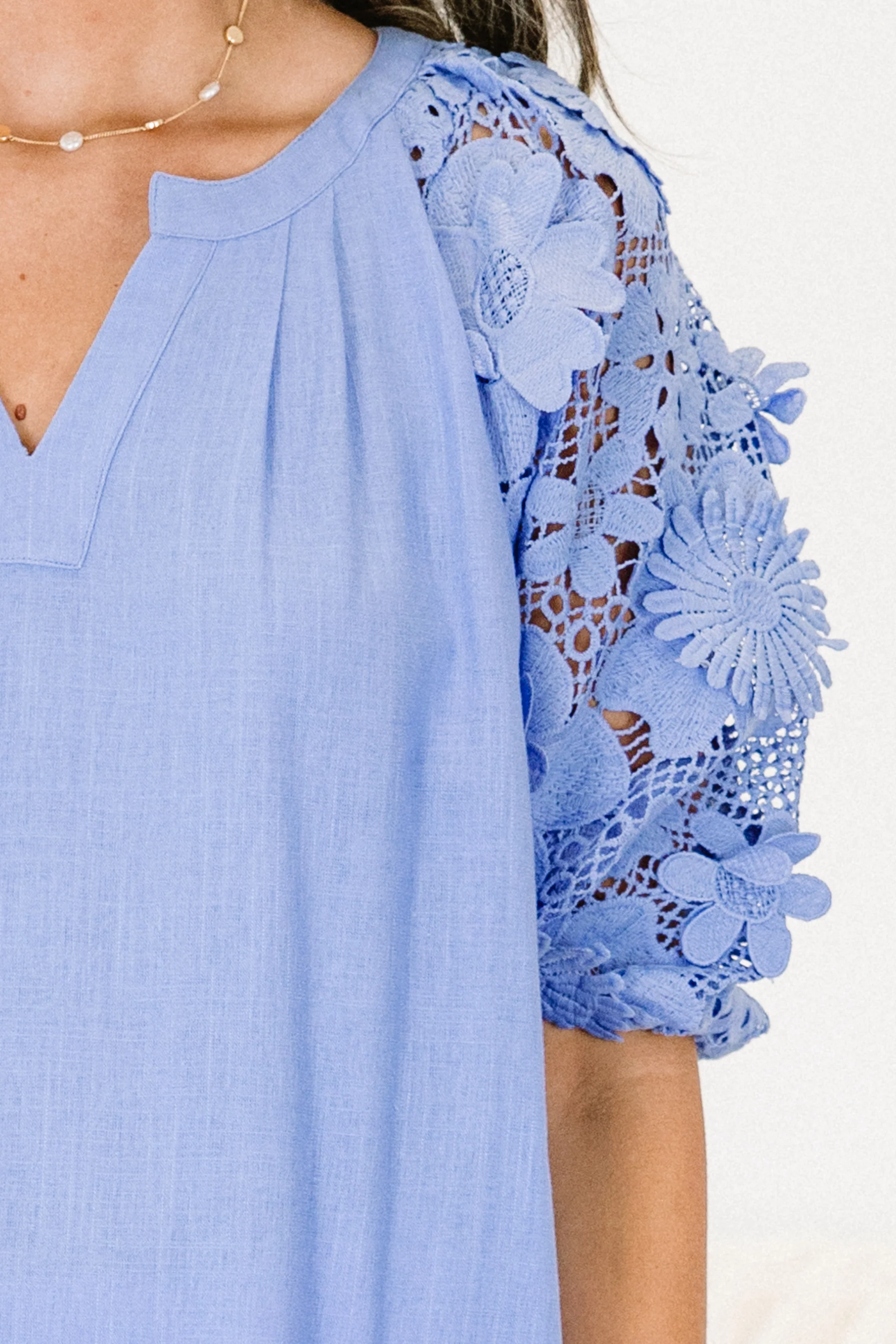 Walk Into The Future Top, Light Blue - Image 4