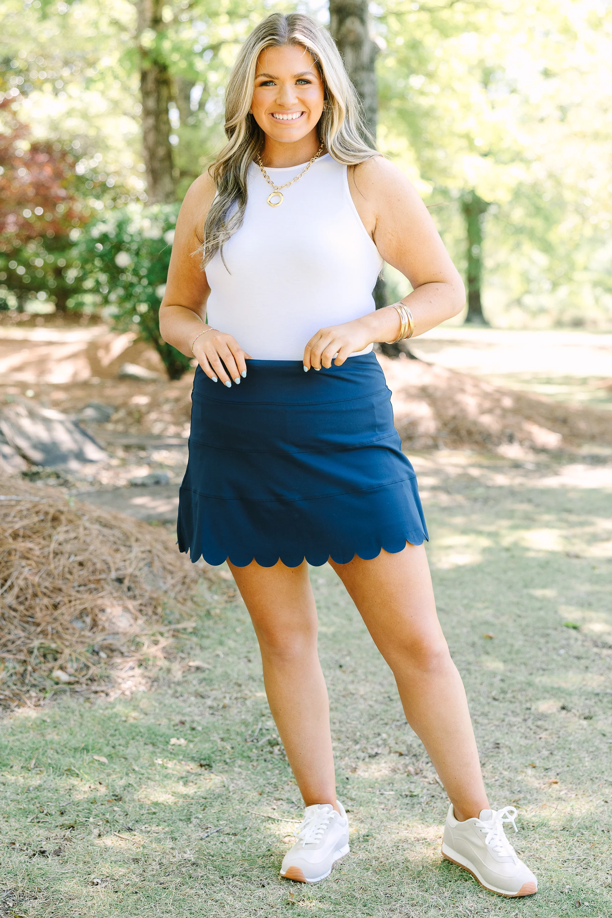 Walking On Air Skort, Navy - Image 2