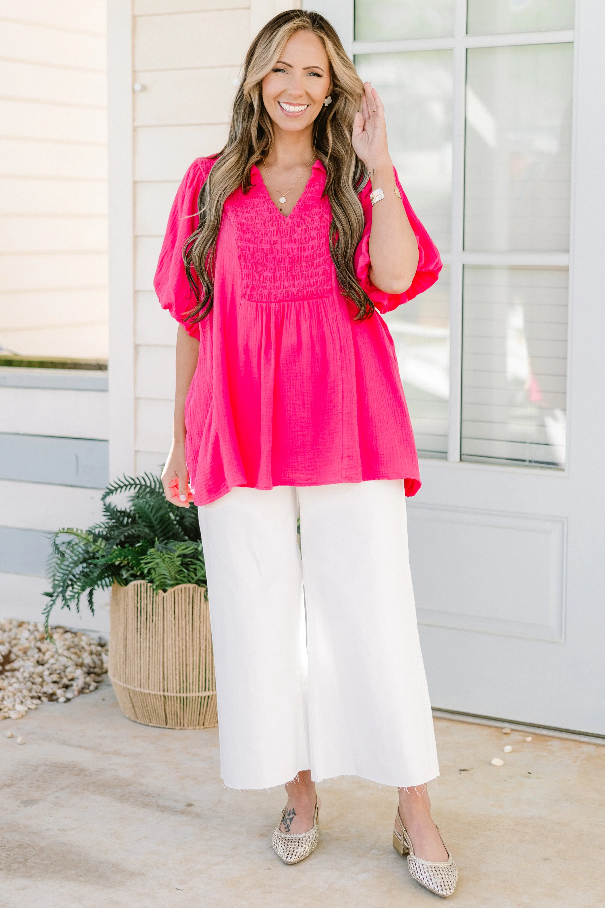 Wander Outside Top, Pink - Image 3