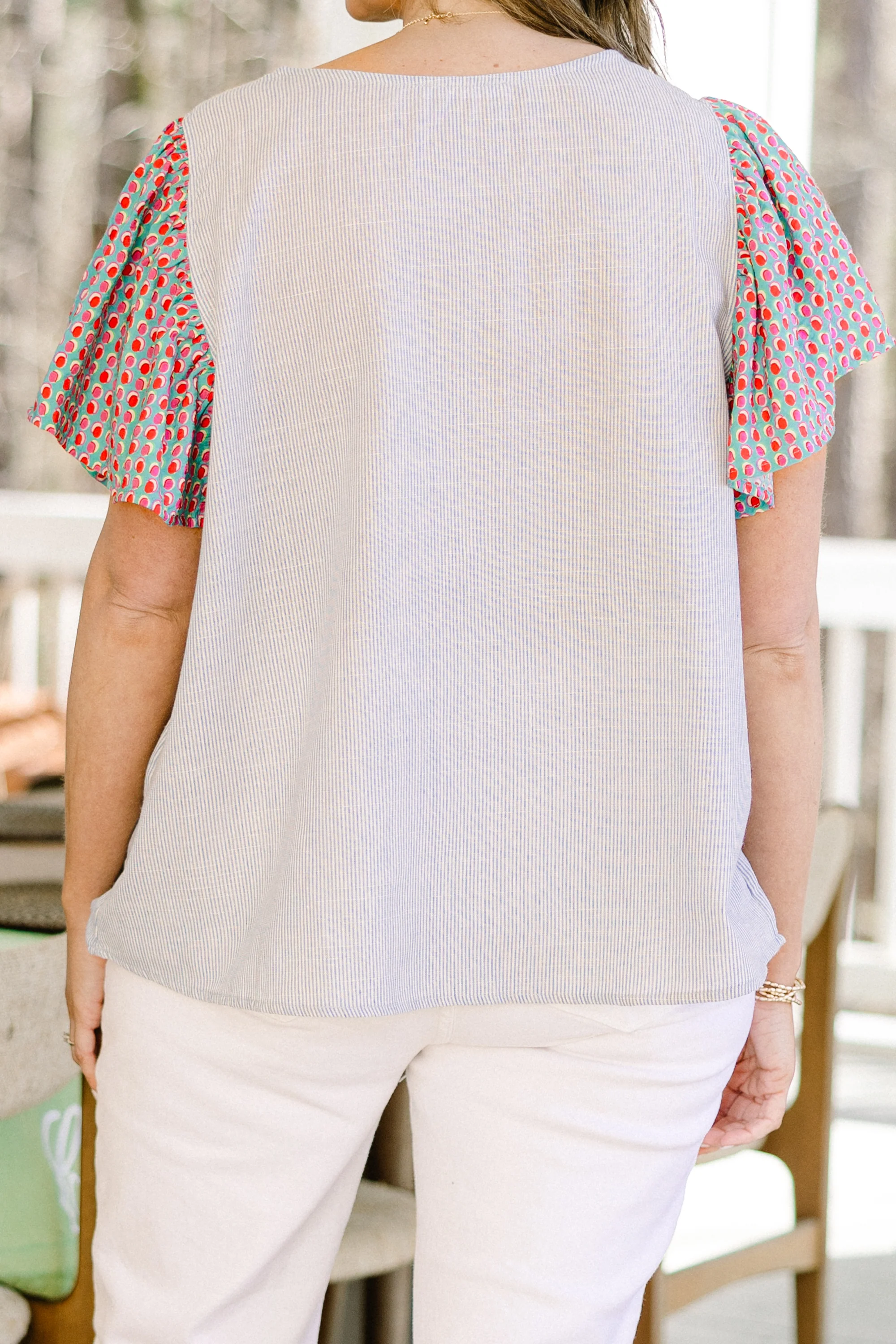 Wanderlust Bliss Top, Blue - Image 6