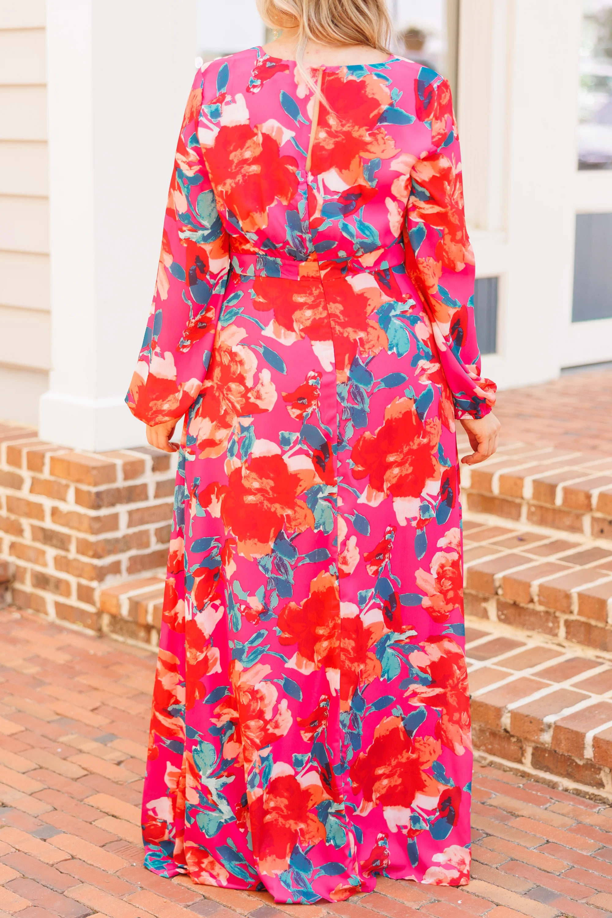 Way Too Complicated Maxi Dress, Fuchsia Multi - Image 5