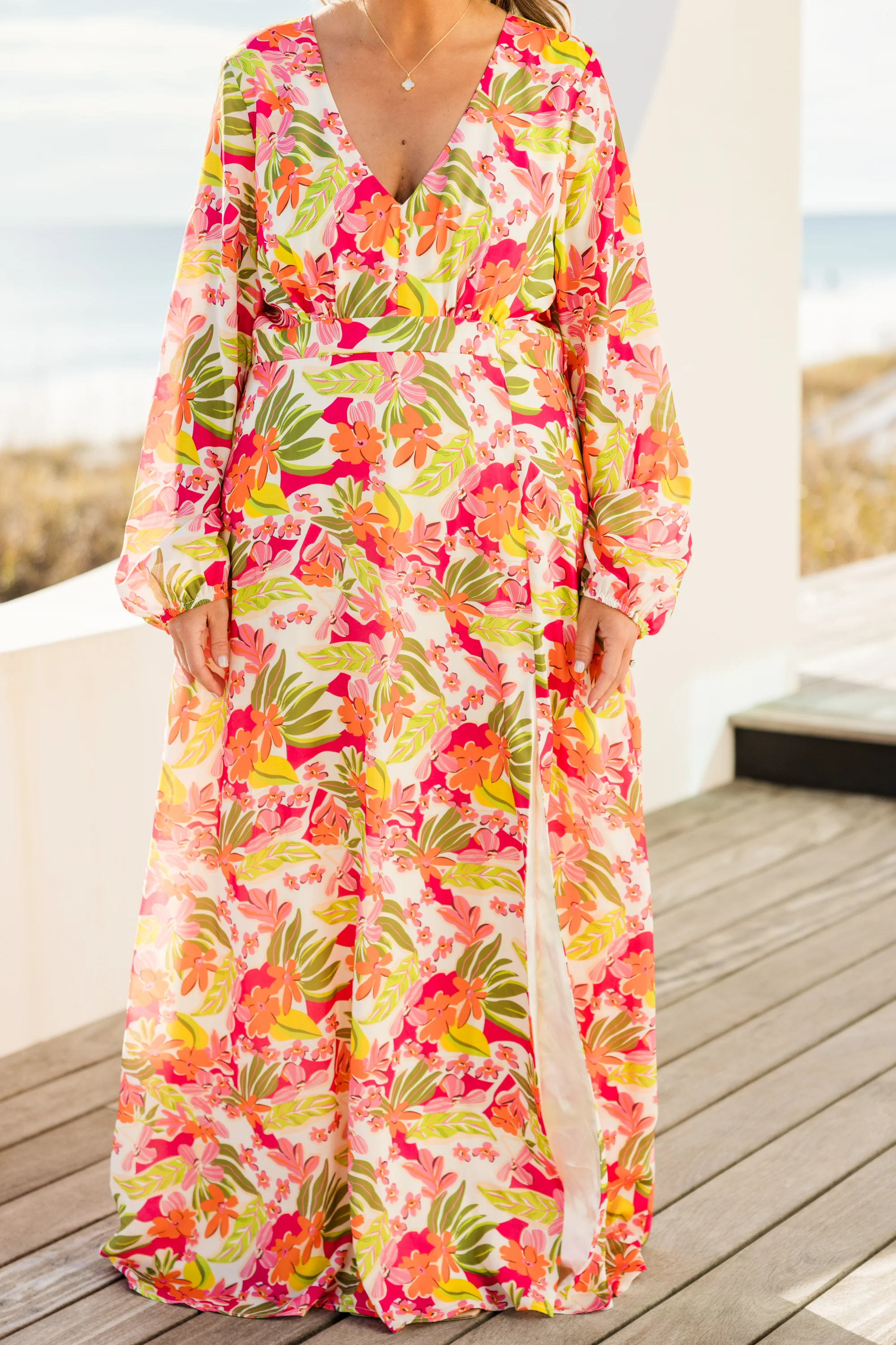 Way Too Complicated Dress, Tropical Fuchsia - Image 5