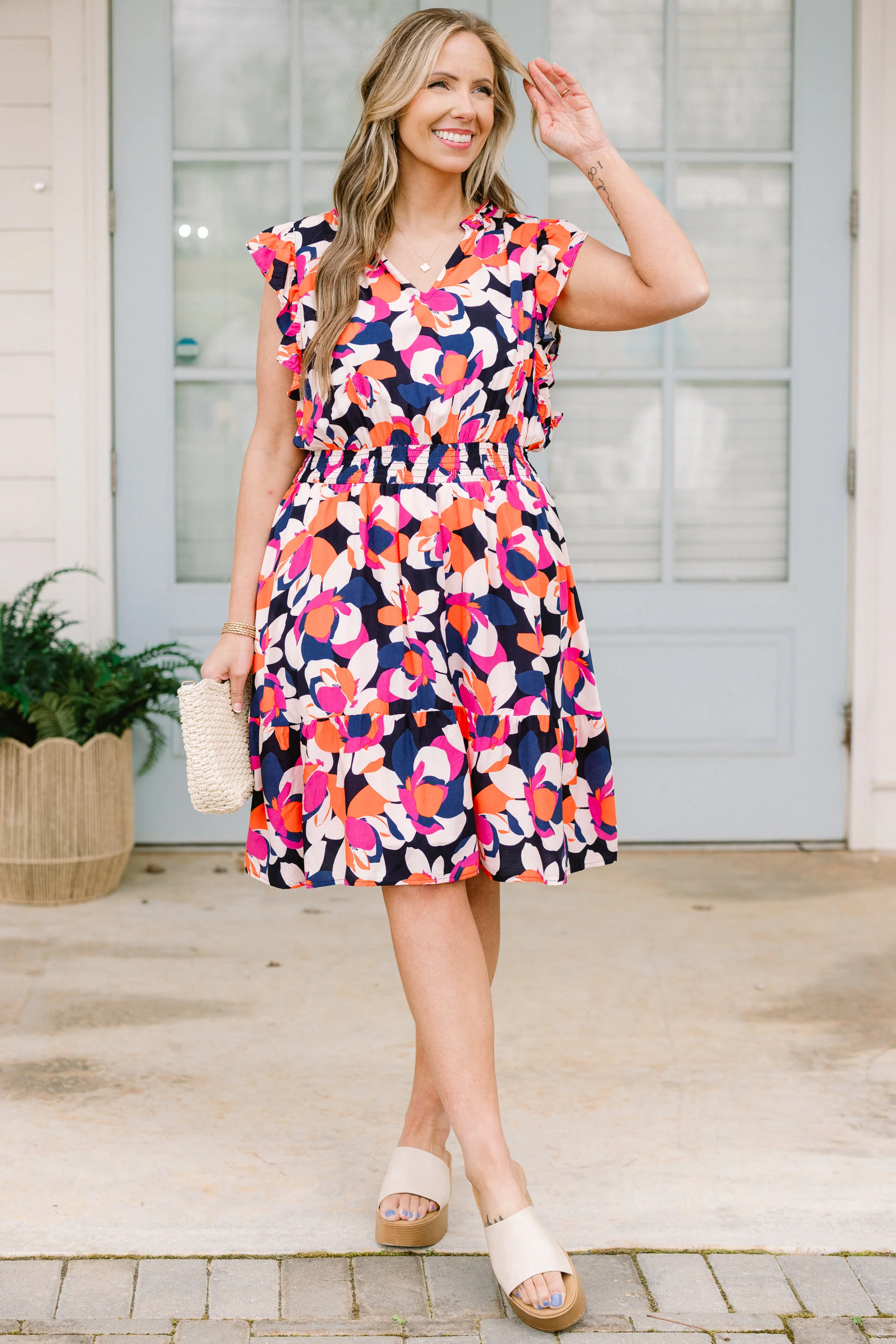What The Future Holds Dress, Navy - Image 3