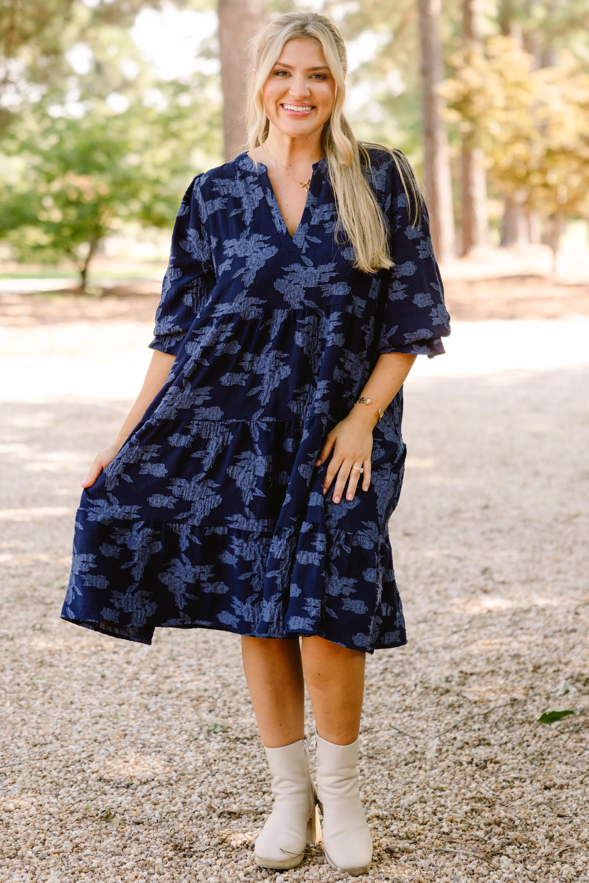 What You Know Dress, Navy Twilight - Image 3