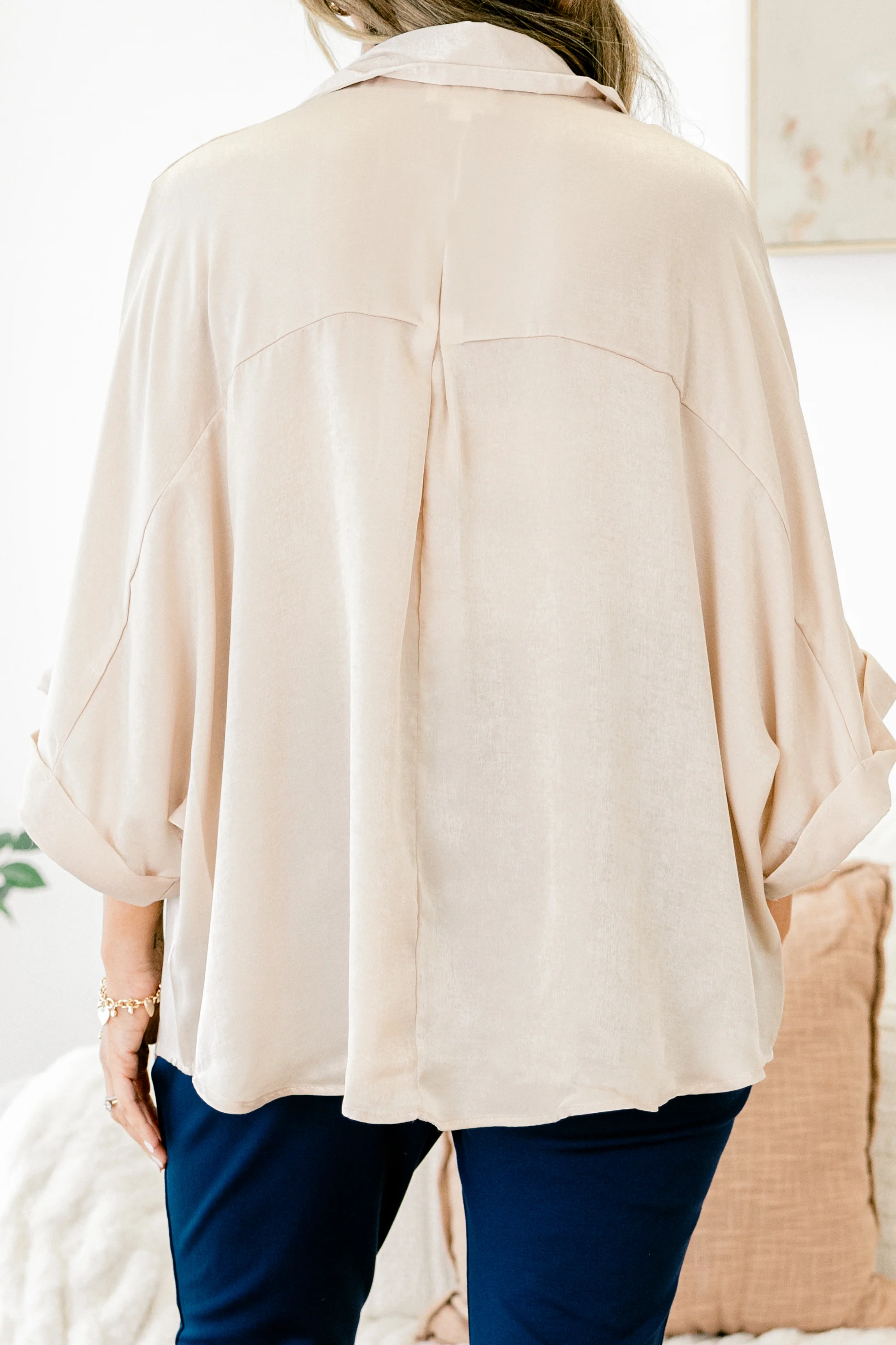 Whirlwind Weekend Top, Taupe - Image 6