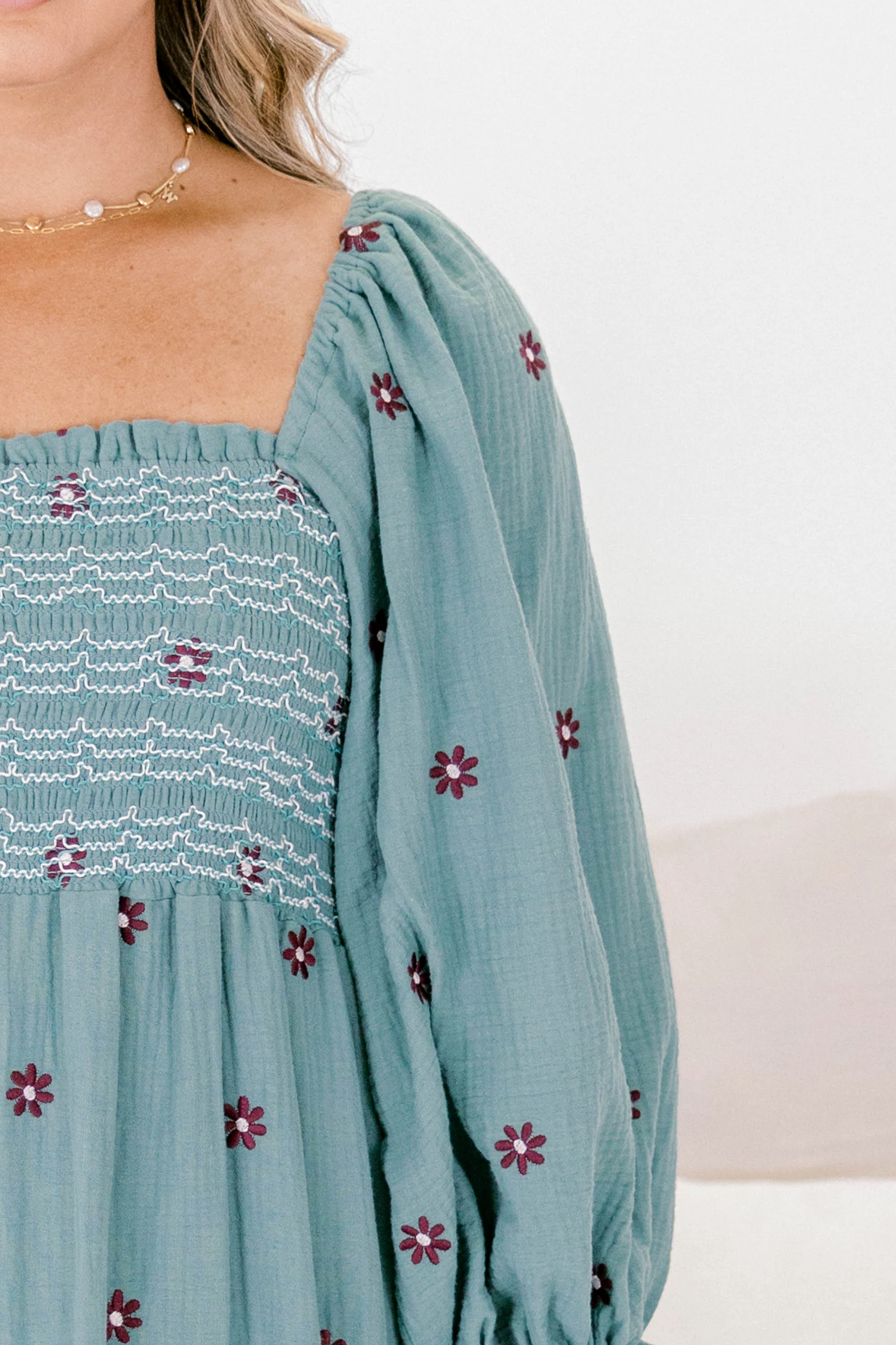 Wildflower Wonder Dress, Light Jade - Image 4