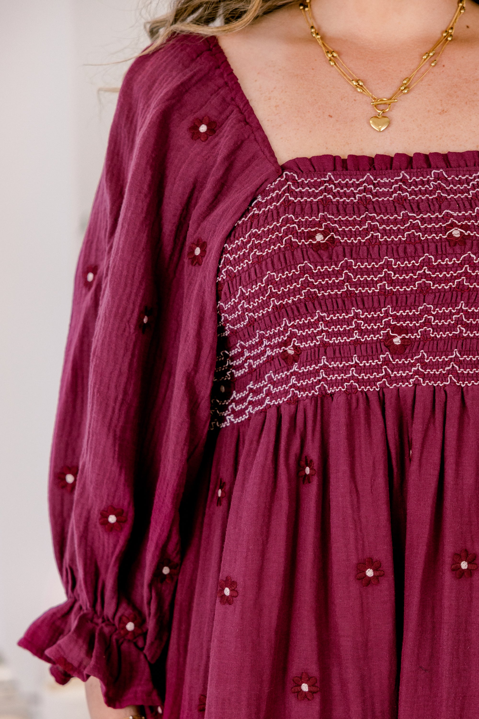 Wildflower Wonder Dress, Rouge - Image 4