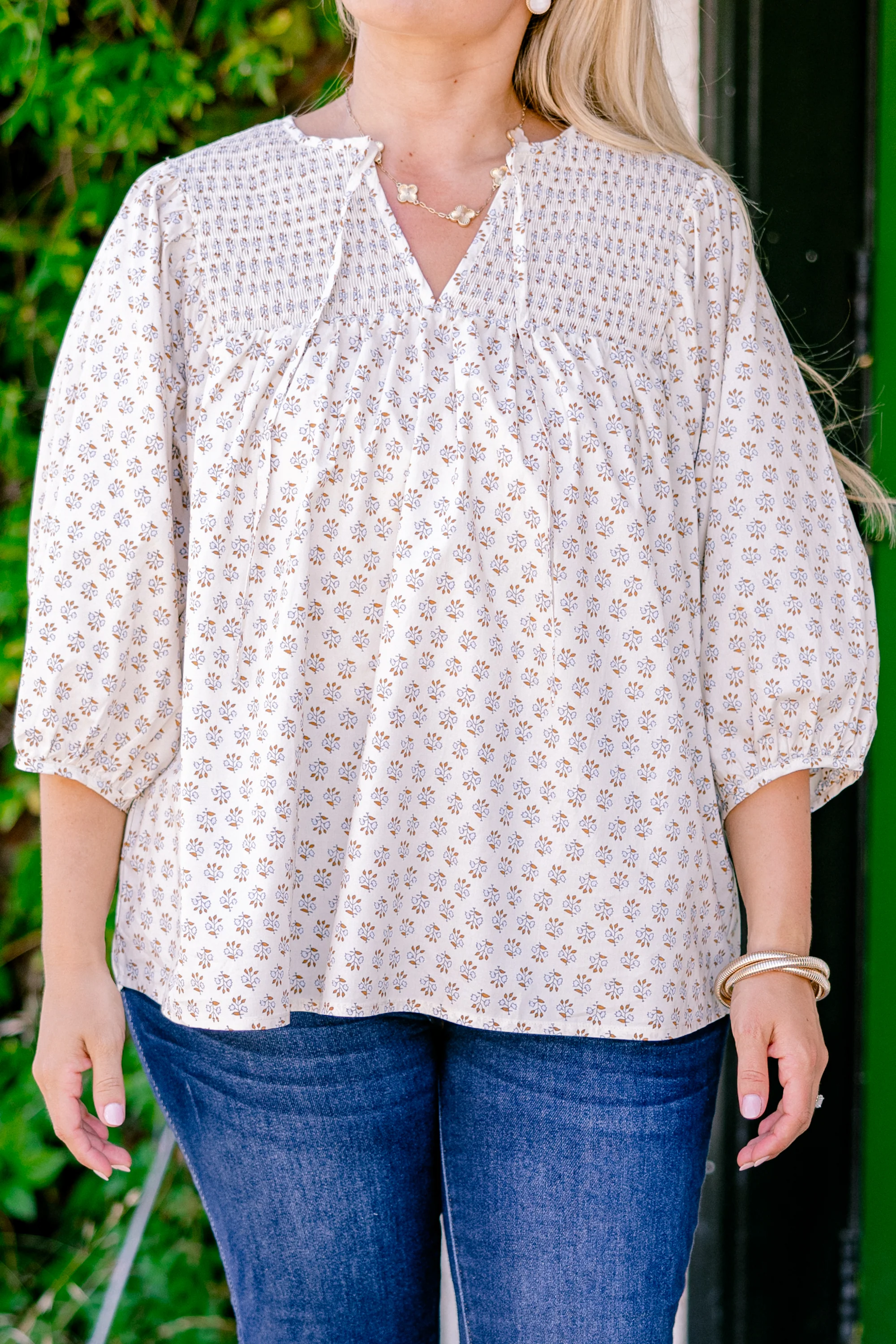 With The Flow Top, Ivory Floral - Image 5