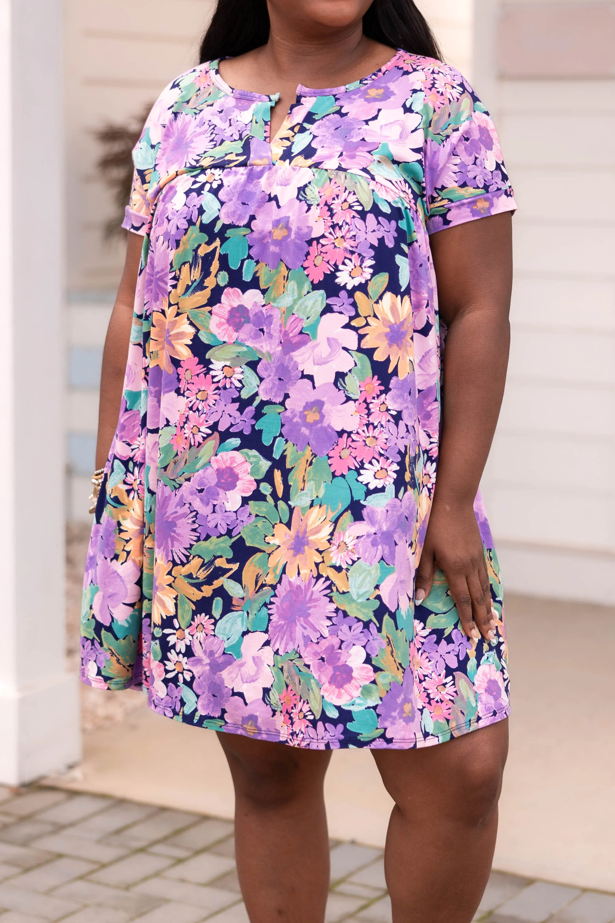 Won’t Stop Dreaming Dress, Navy - Image 4