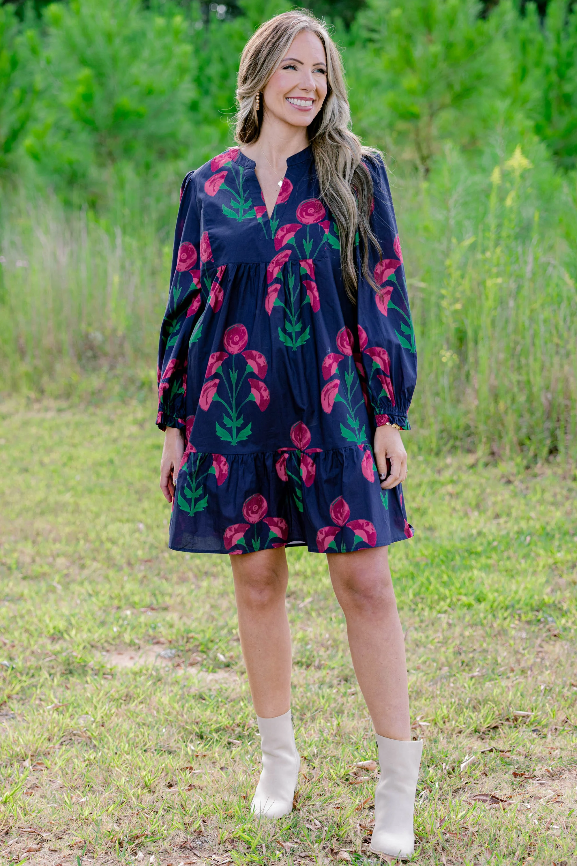 Works For Me Dress, Navy - Image 2