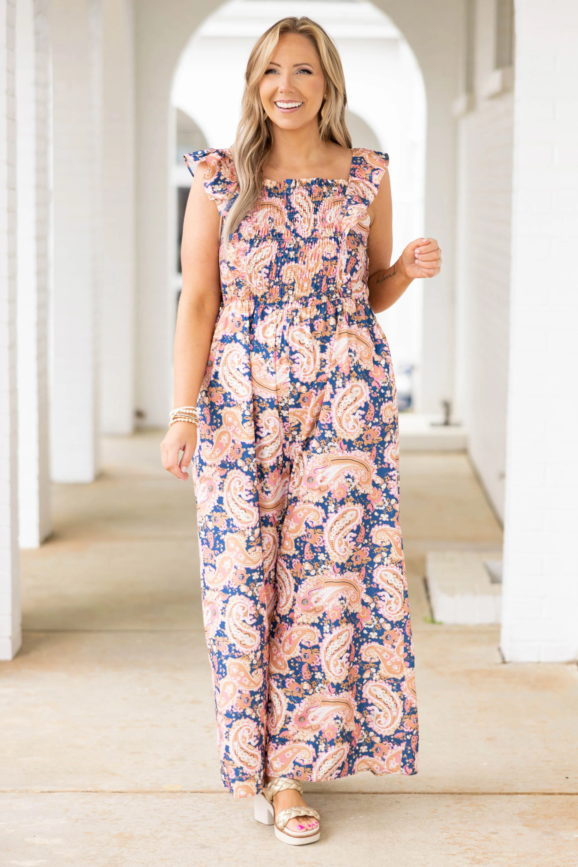 You Can Look Jumpsuit, Navy - Image 3