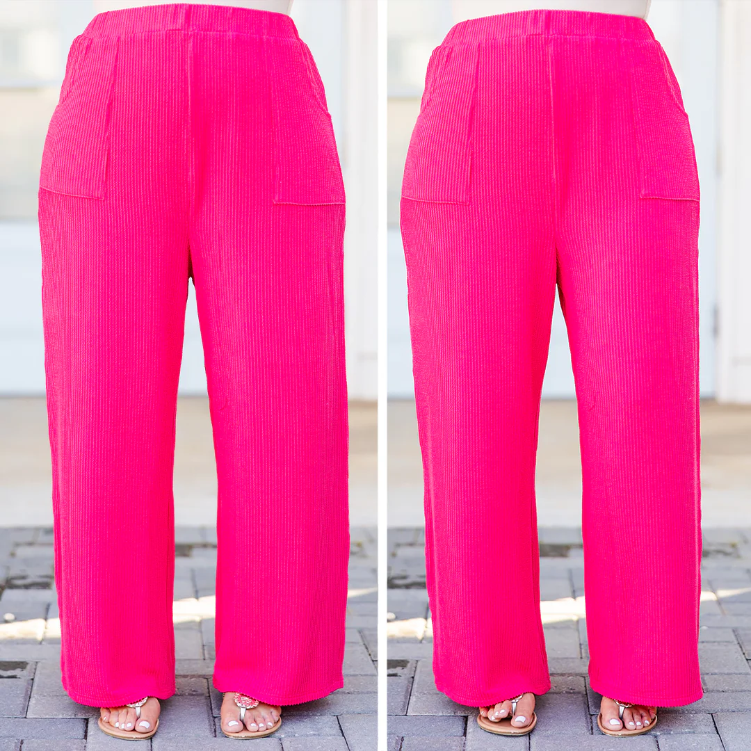 You Know Knit Pants, Hot Pink - Image 6