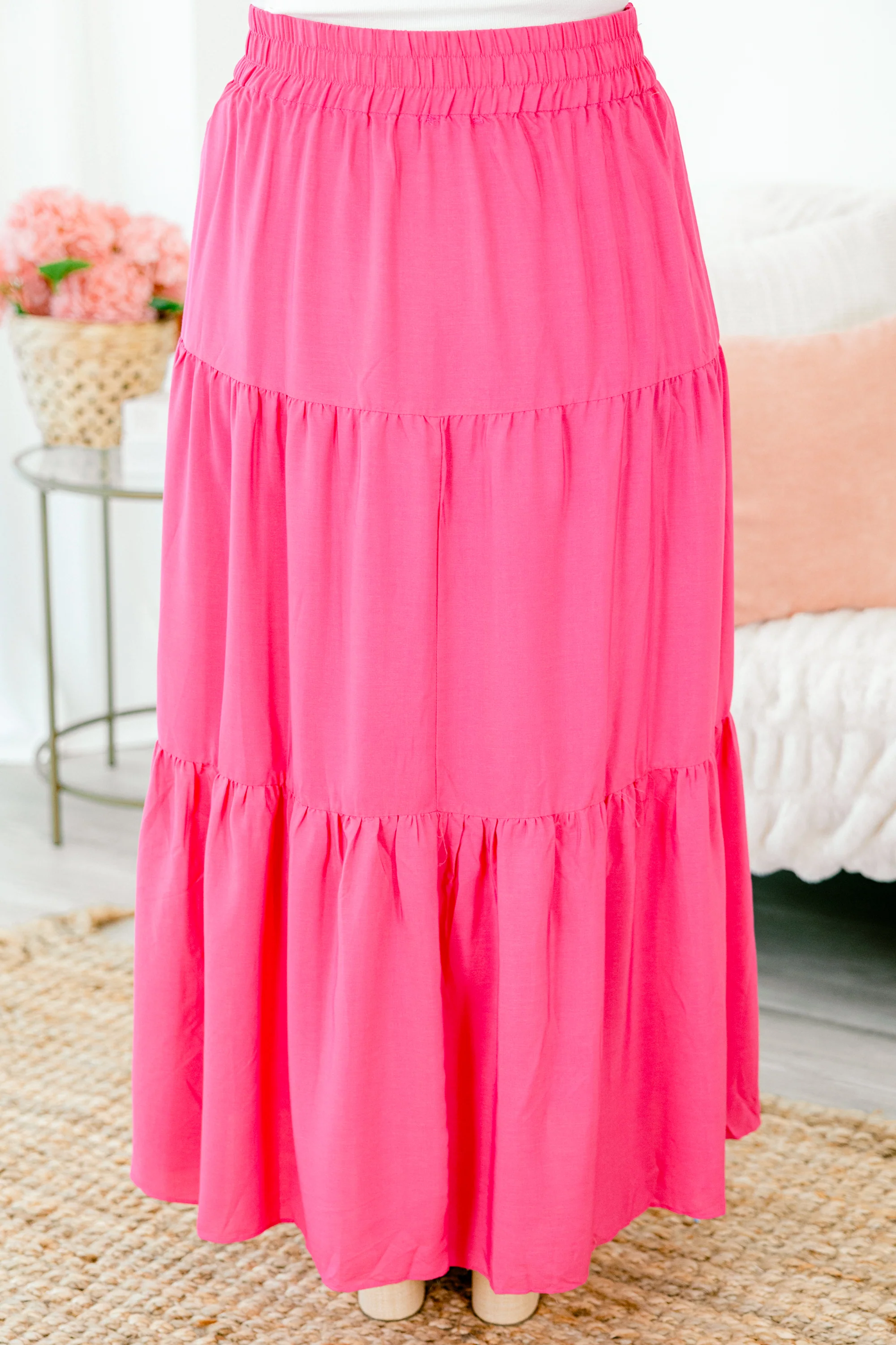 You're Glowing Maxi Skirt, Hot Pink - Image 5